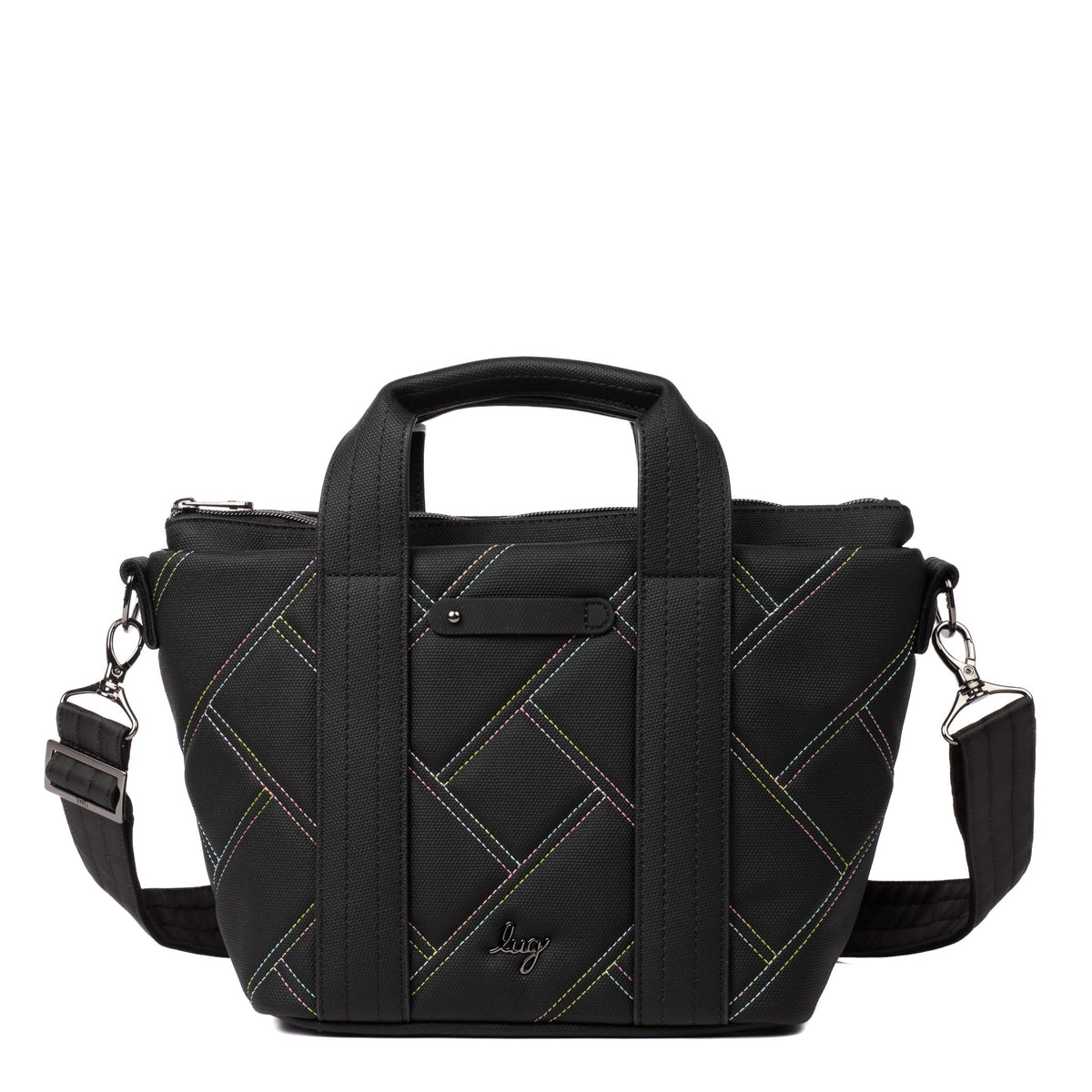 Dory Matte Luxe VL Crossbody Bag - BLACK ICEPOP STITCH - DoryMatteLuxe_RainbowWithBlack_01