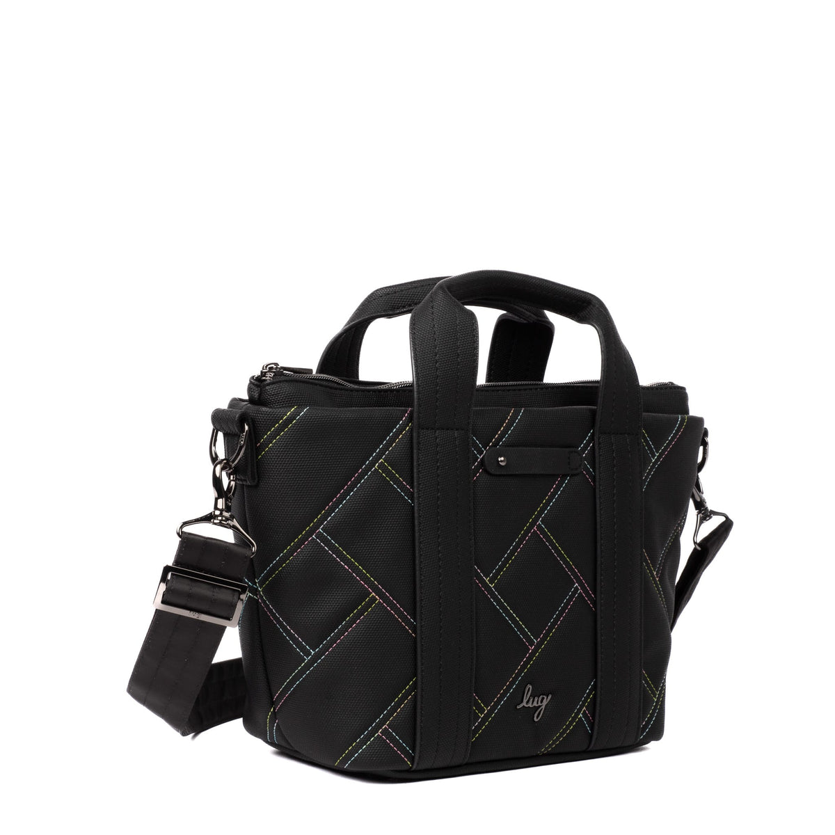 Dory Matte Luxe VL Crossbody Bag - BLACK ICEPOP STITCH - DoryMatteLuxe_RainbowWithBlack_02