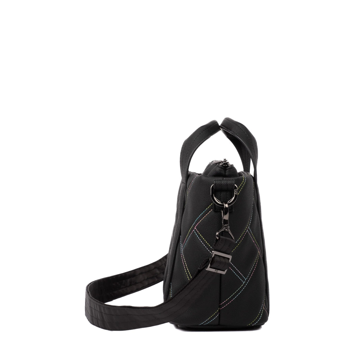 Dory Matte Luxe VL Crossbody Bag - BLACK ICEPOP STITCH - DoryMatteLuxe_RainbowWithBlack_03