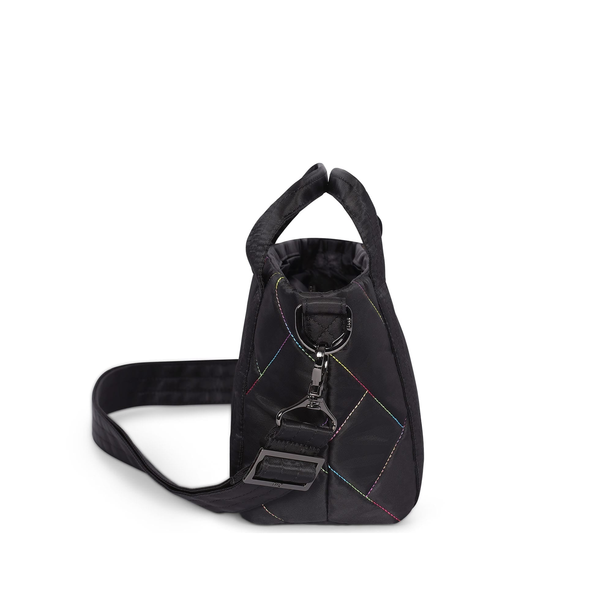 Dory Mini Crossbody Bag - BLACK RAINBOW STITCH - DoryMini_BlackRainbowStitch_03