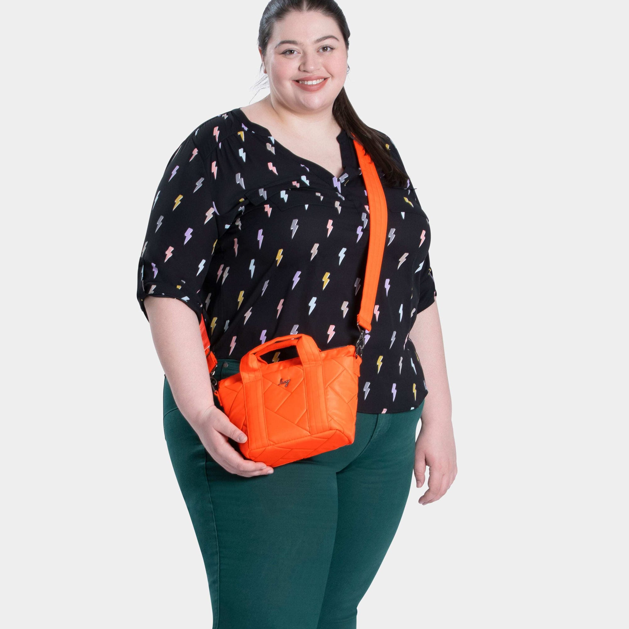 Dory Mini Crossbody Bag - CORAL - DoryMini_CoralNeon_Model