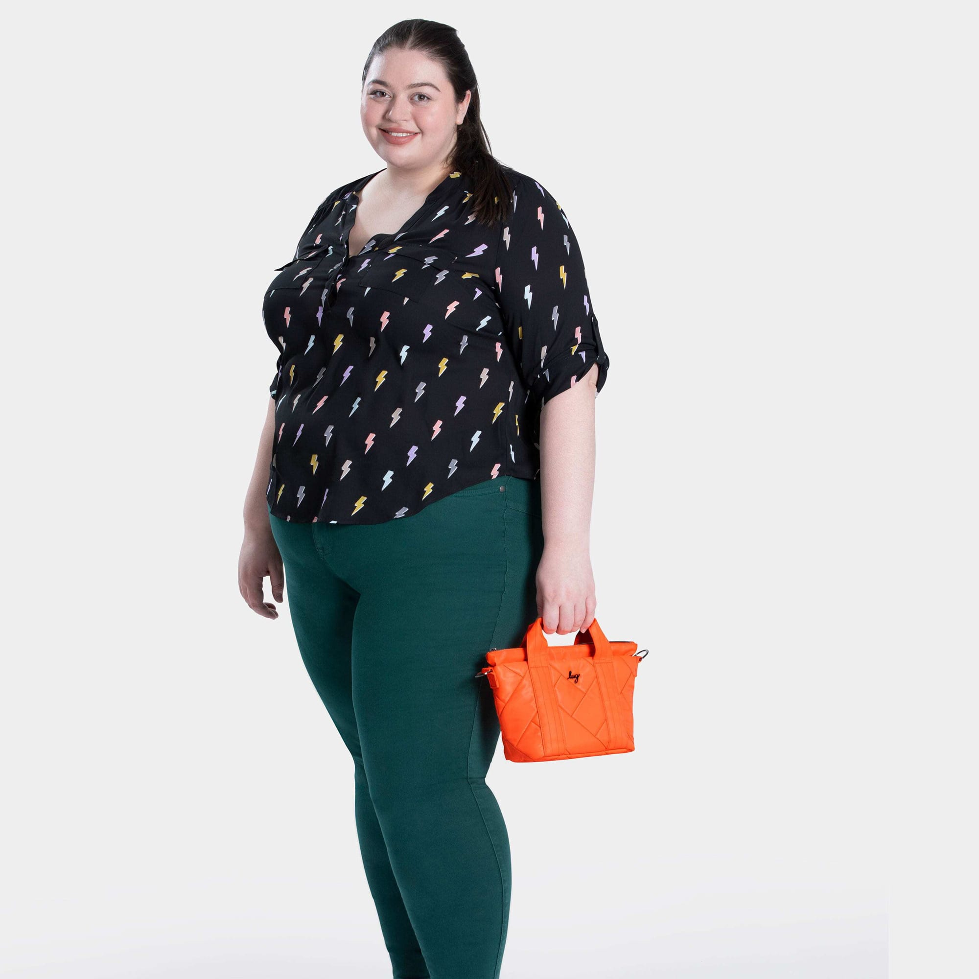 Dory Mini Crossbody Bag - CORAL - DoryMini_CoralNeon_Model_01