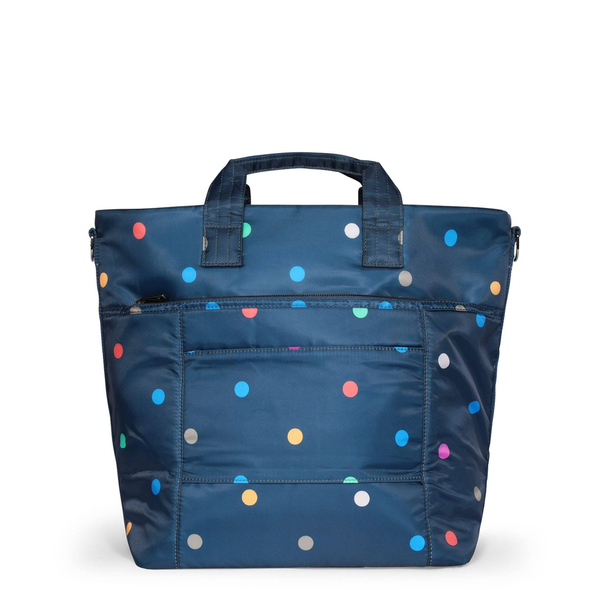 Dory XL Convertible Tote Bag - MULTI DOTS NAVY - DoryXL_BlueDot_04