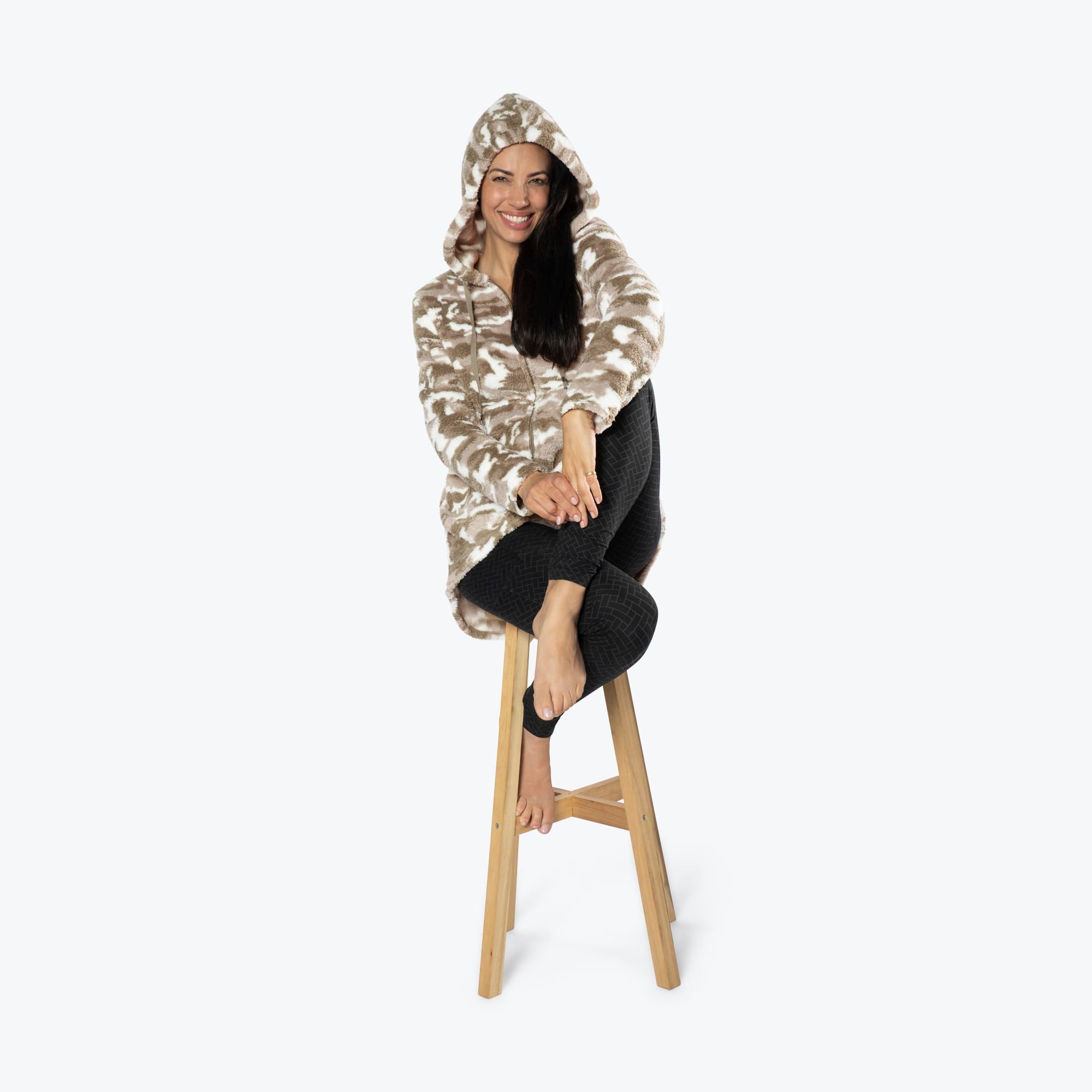 Echo Sherpa Zipper Cardigan - CAMO TAUPE - Echo_CamoTaupe_S_01b