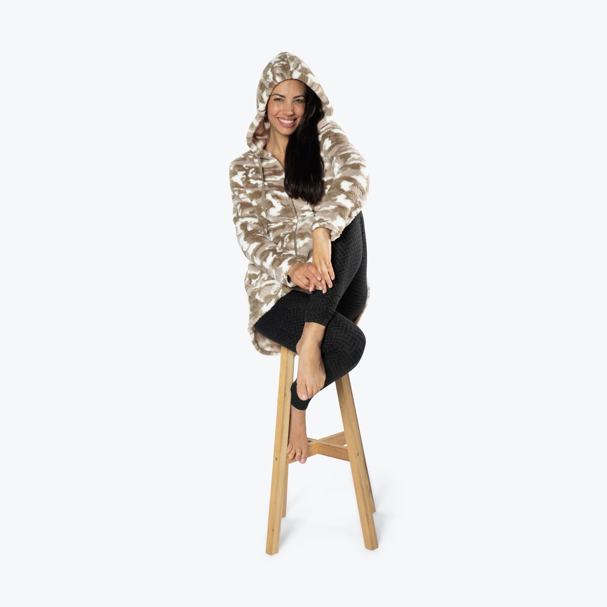 Echo Sherpa Zipper Cardigan - CAMO TAUPE - Echo_CamoTaupe_S_01b
