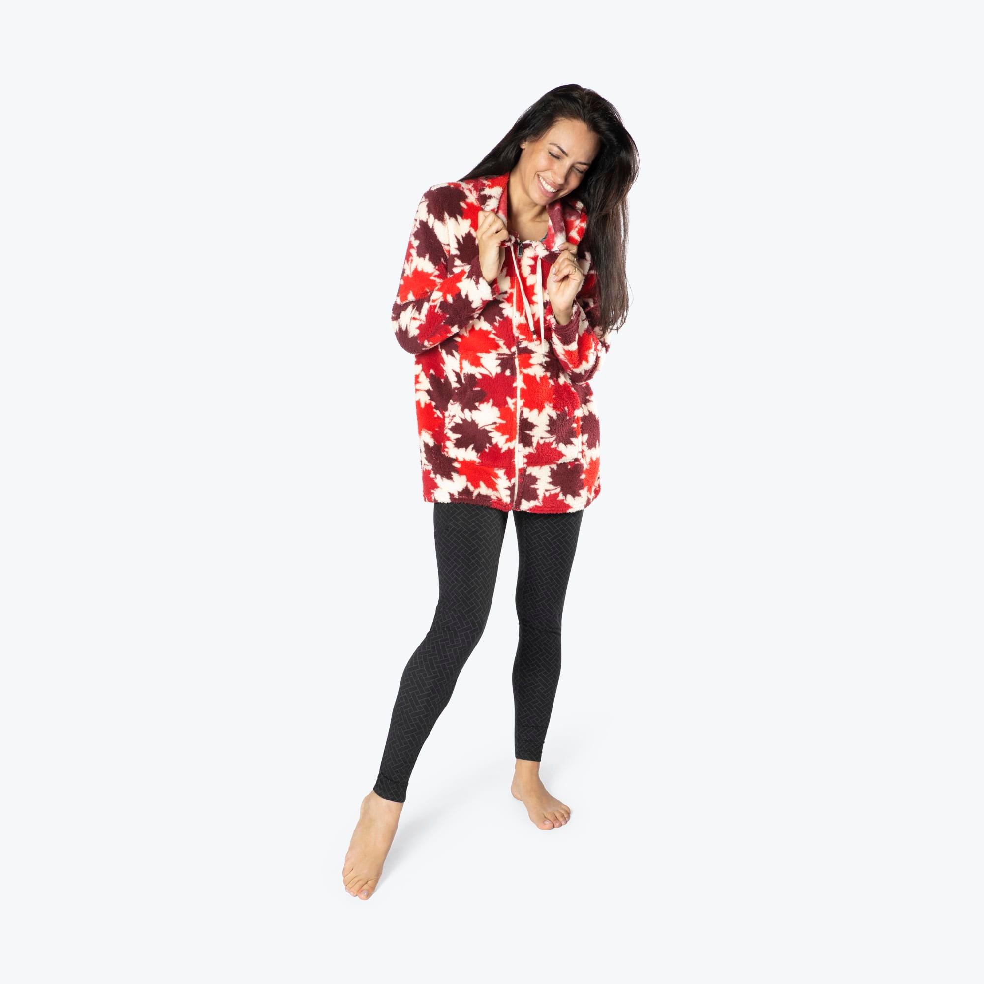 Echo Sherpa Zipper Cardigan - MAPLES CREAM - Echo_MaplesCream_S_01a