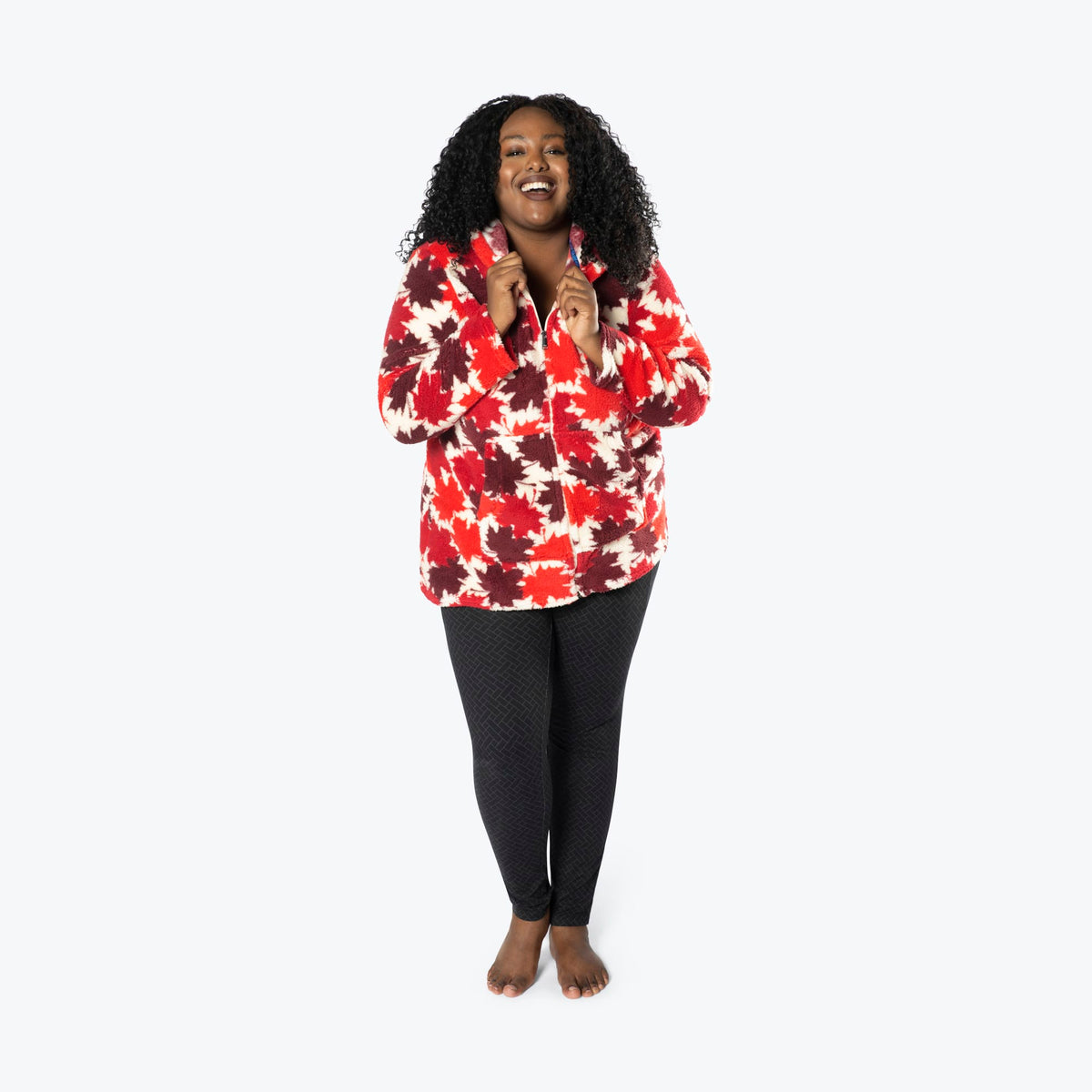Echo Sherpa Zipper Cardigan - MAPLES CREAM - Echo_MaplesCream_XL_01a