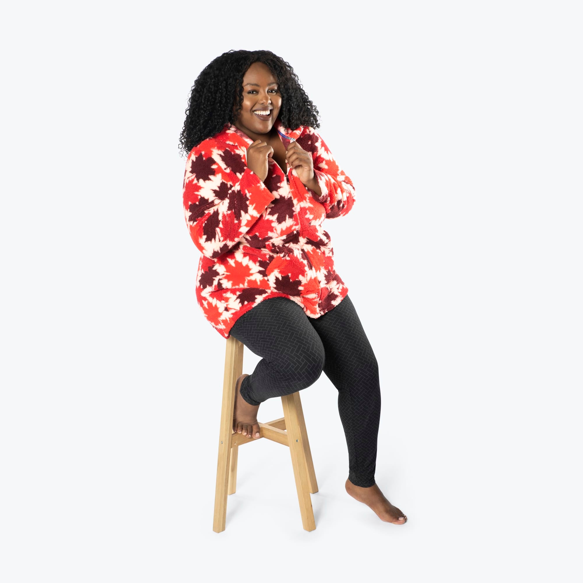 Echo Sherpa Zipper Cardigan - MAPLES CREAM - Echo_MaplesCream_XL_01b