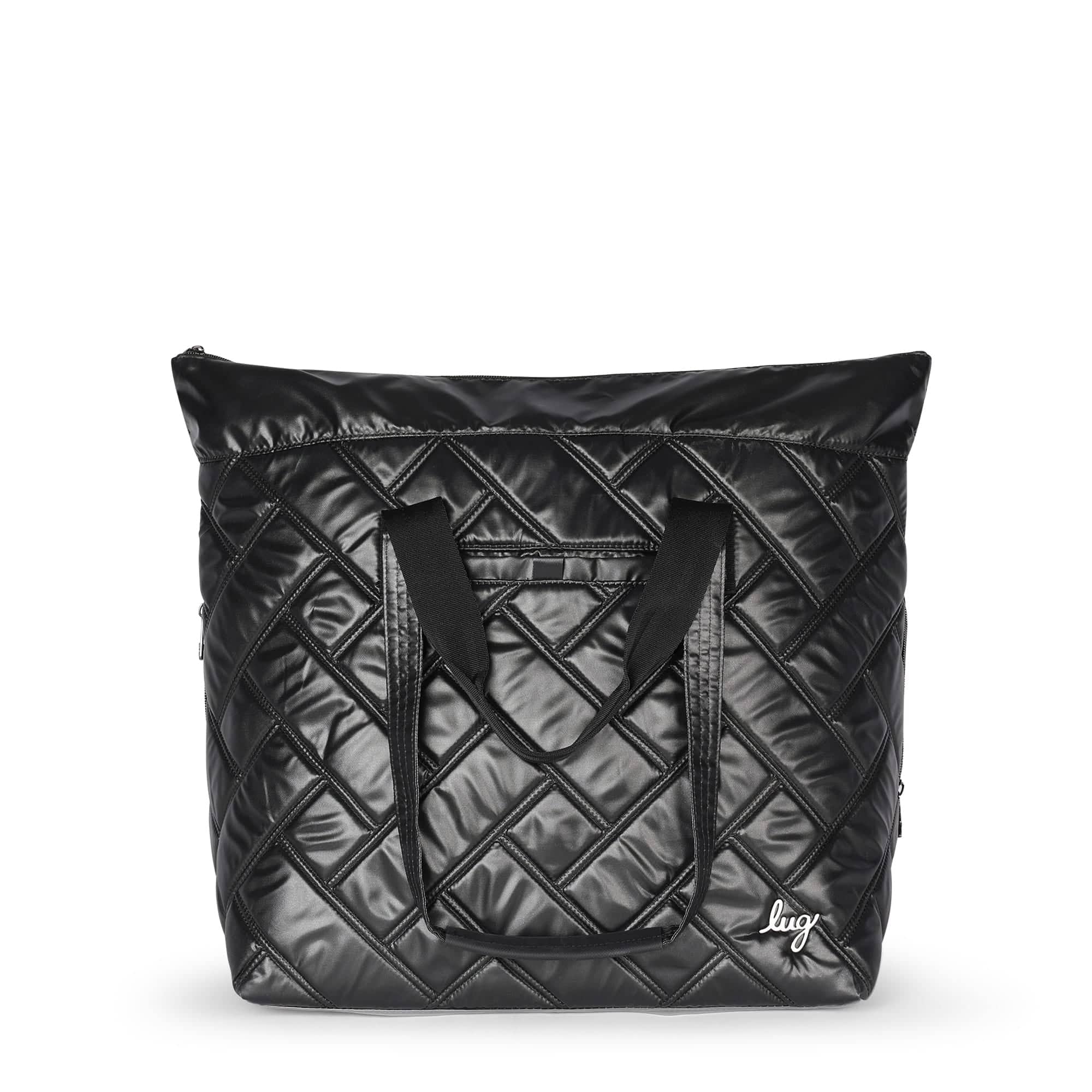 Ferry XL Expandable Carry-All Tote Bag - METALLIC BLACK - FerryXL_BlackMetallic