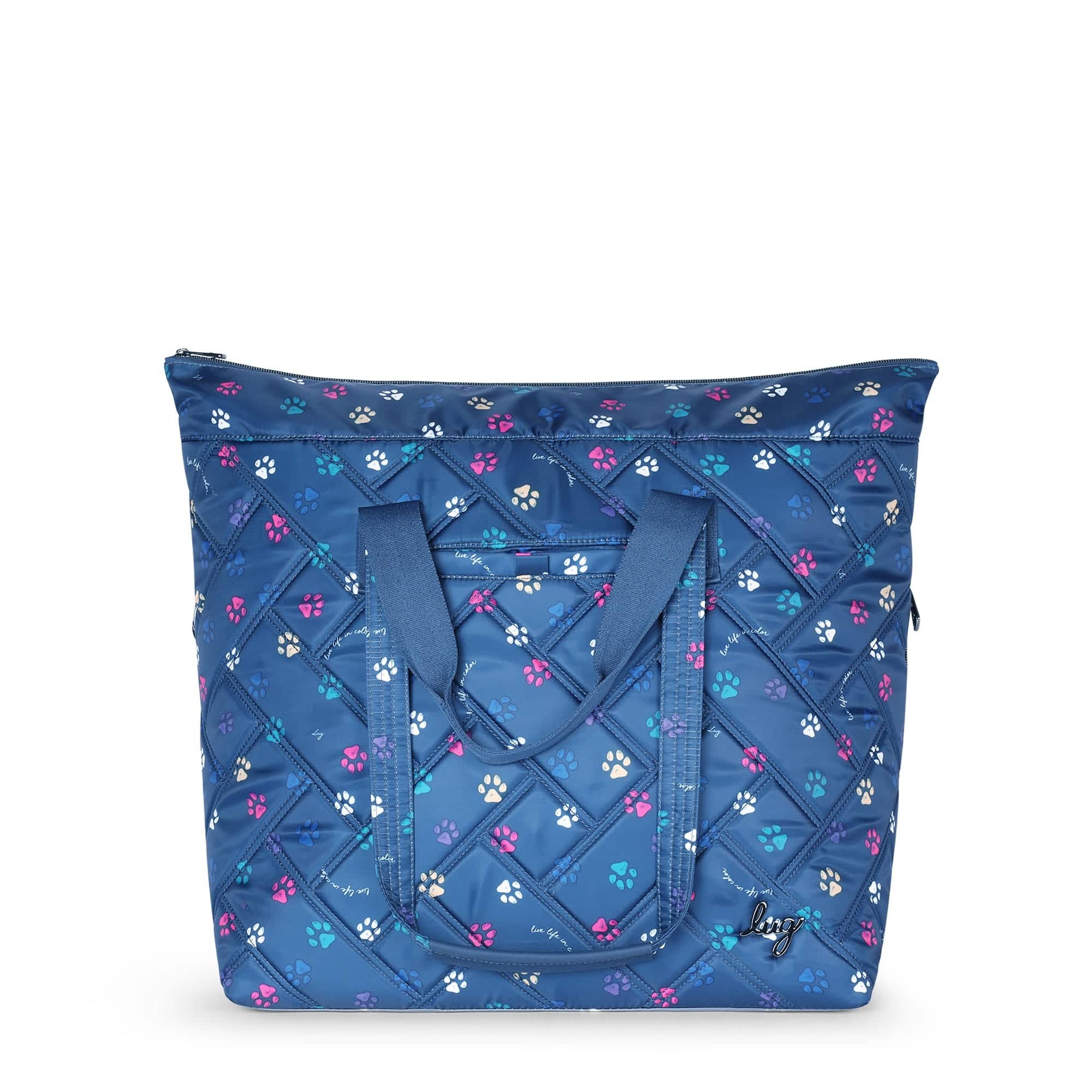 Ferry XL Expandable Carry-All Tote Bag - PAWS NAVY - FerryXL_Paws_Navy