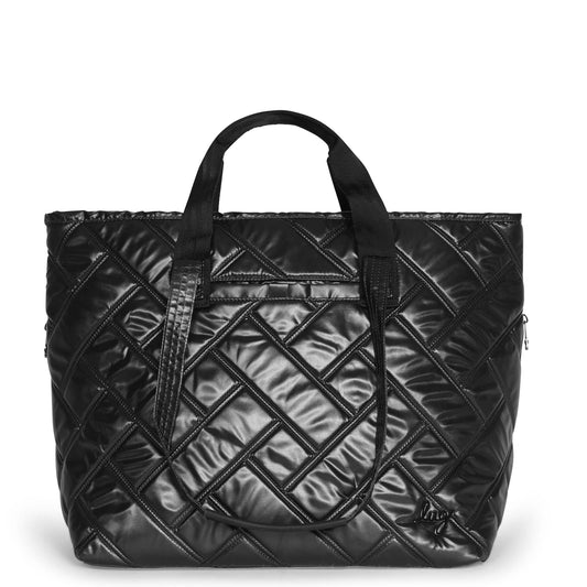 Ferry XL Expandable Carry-All Tote Bag - METALLIC BLACK - Ferry_BlackMetallic_01