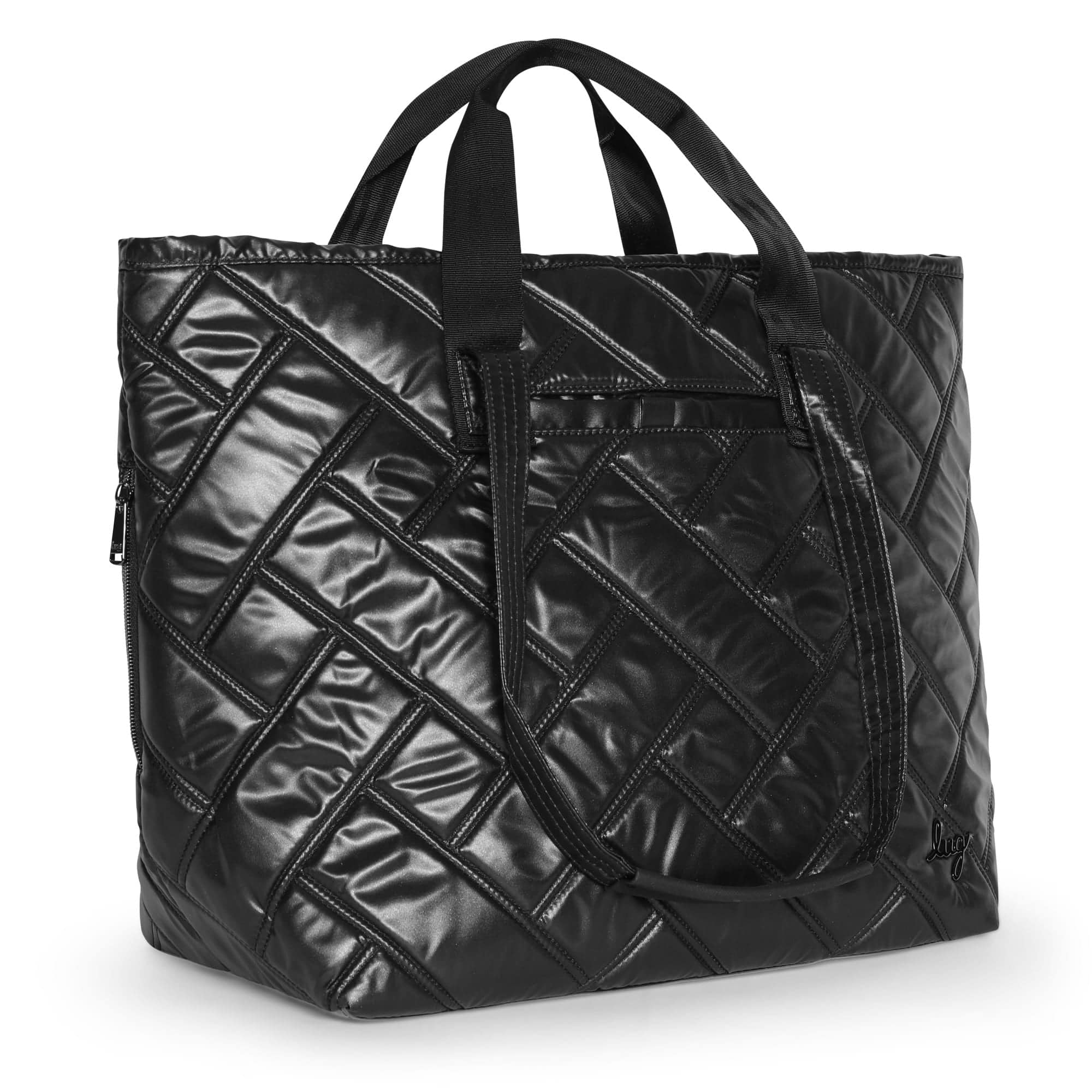 Ferry XL Expandable Carry-All Tote Bag - METALLIC BLACK - Ferry_BlackMetallic_02