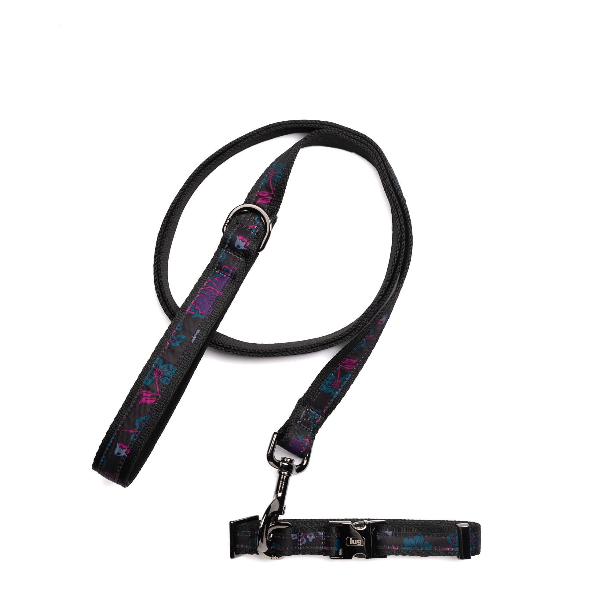 Fetch Pet Collar and Leash Set - - Fetch_BohoFloralBlack_01