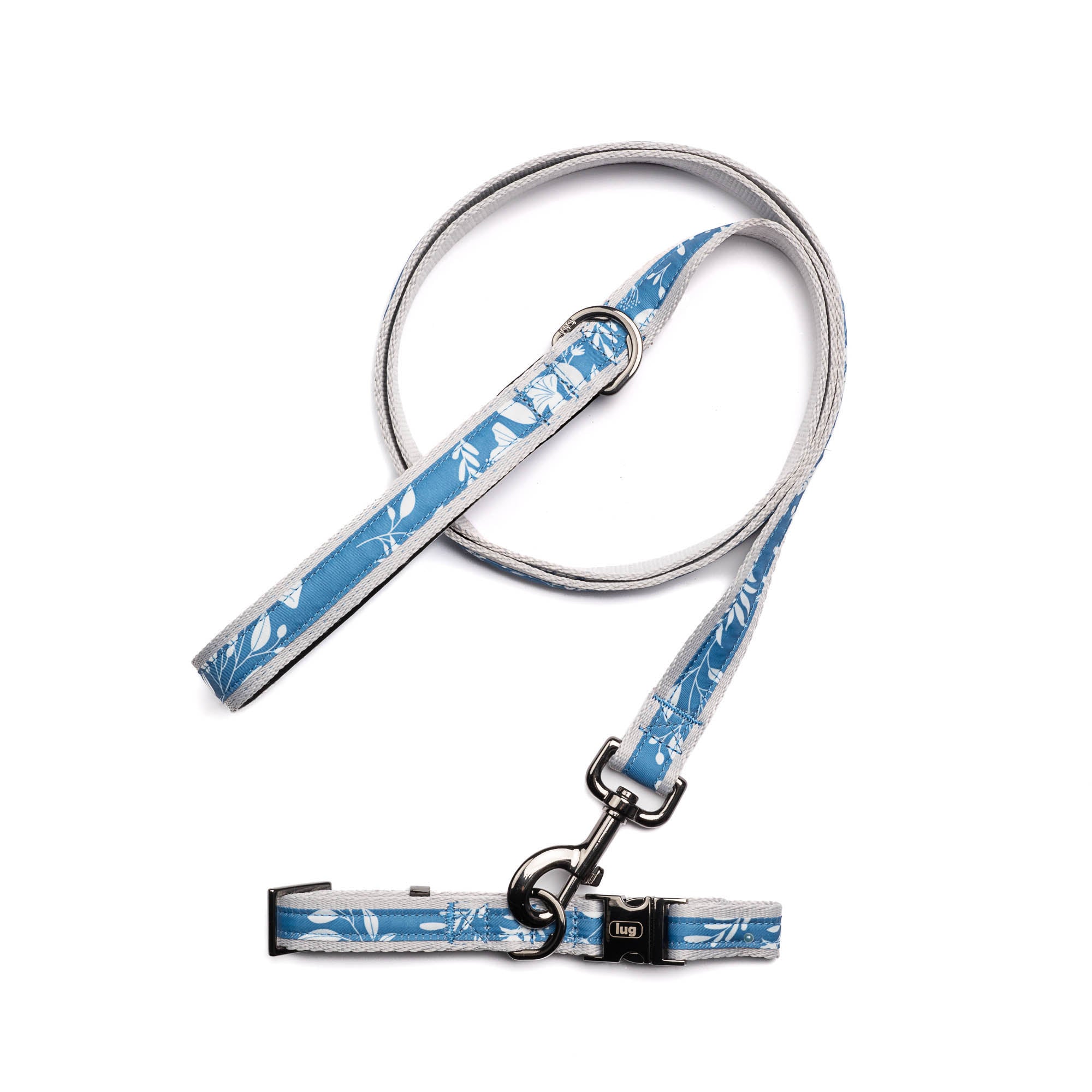 Fetch Pet Collar and Leash Set - FLOURISH BLUE - Fetch_FlourishBlue_01