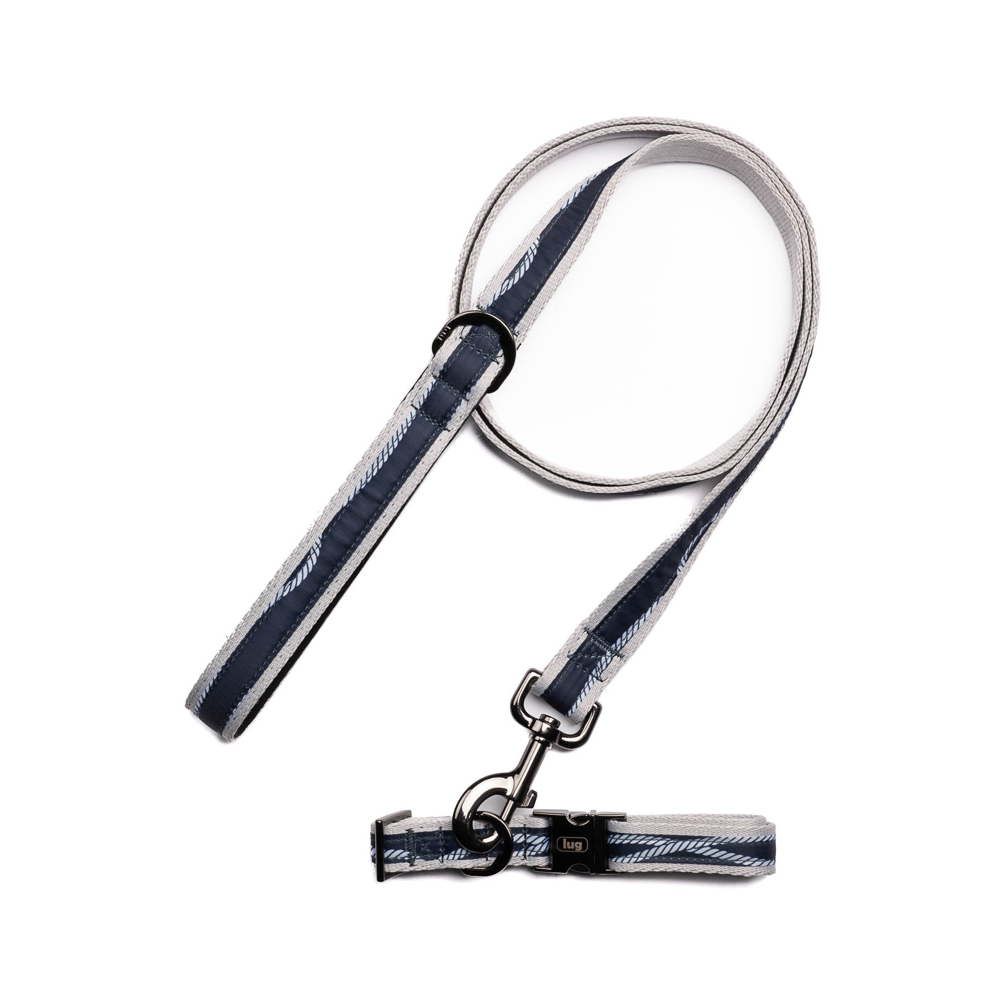 Fetch Pet Collar and Leash Set - NAUTICAL NAVY - Fetch_NauticalNavy_01