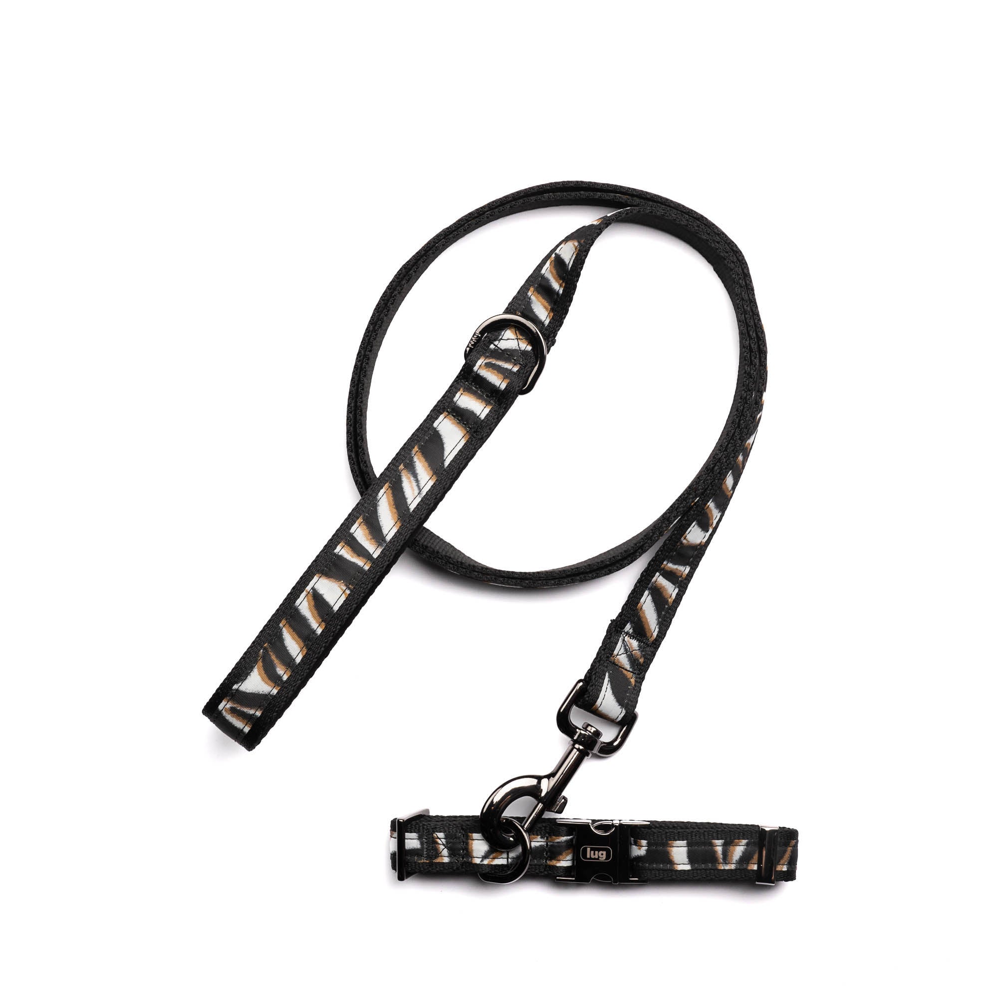 Fetch Pet Collar and Leash Set - ZEBRA SAND - Fetch_ZebraSand_01