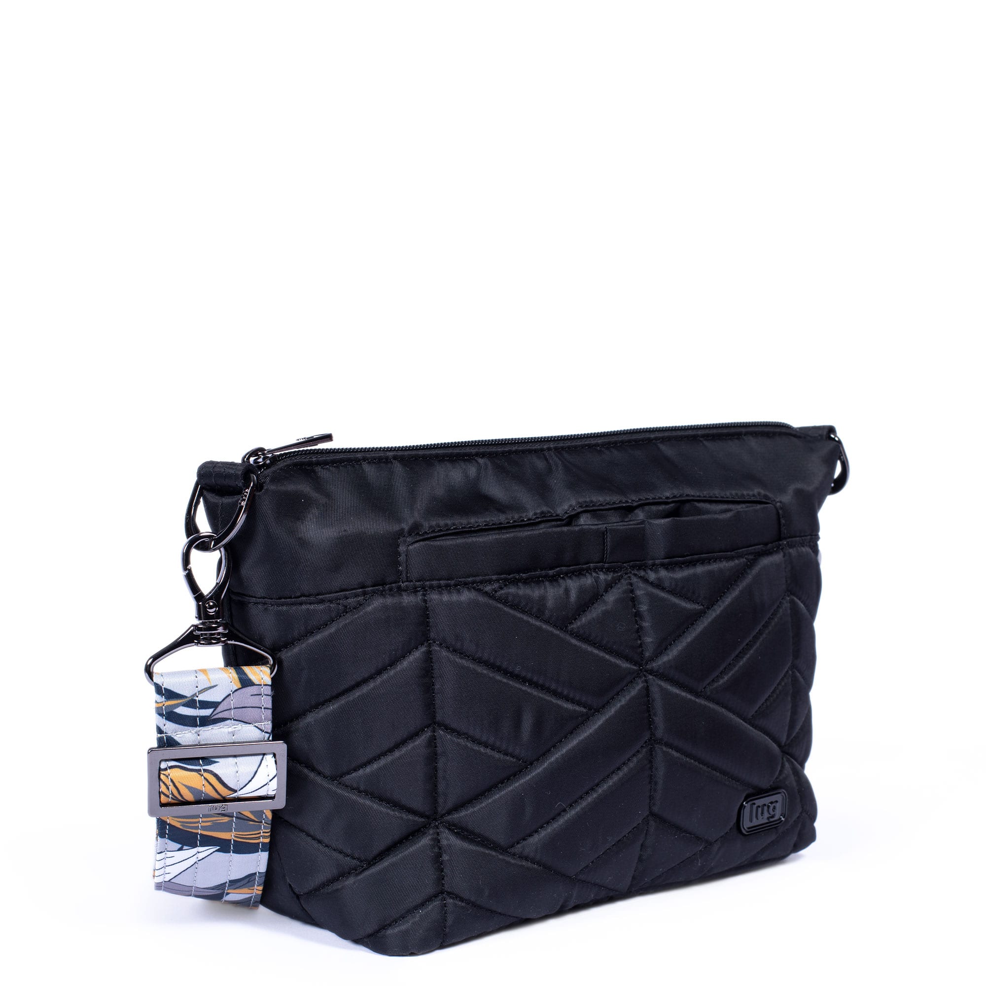 Flare Crossbody Bag - MIDNIGHT BLACK LILY GREY STRAP - Flare_BLACKLILYGREYSTRAP_02