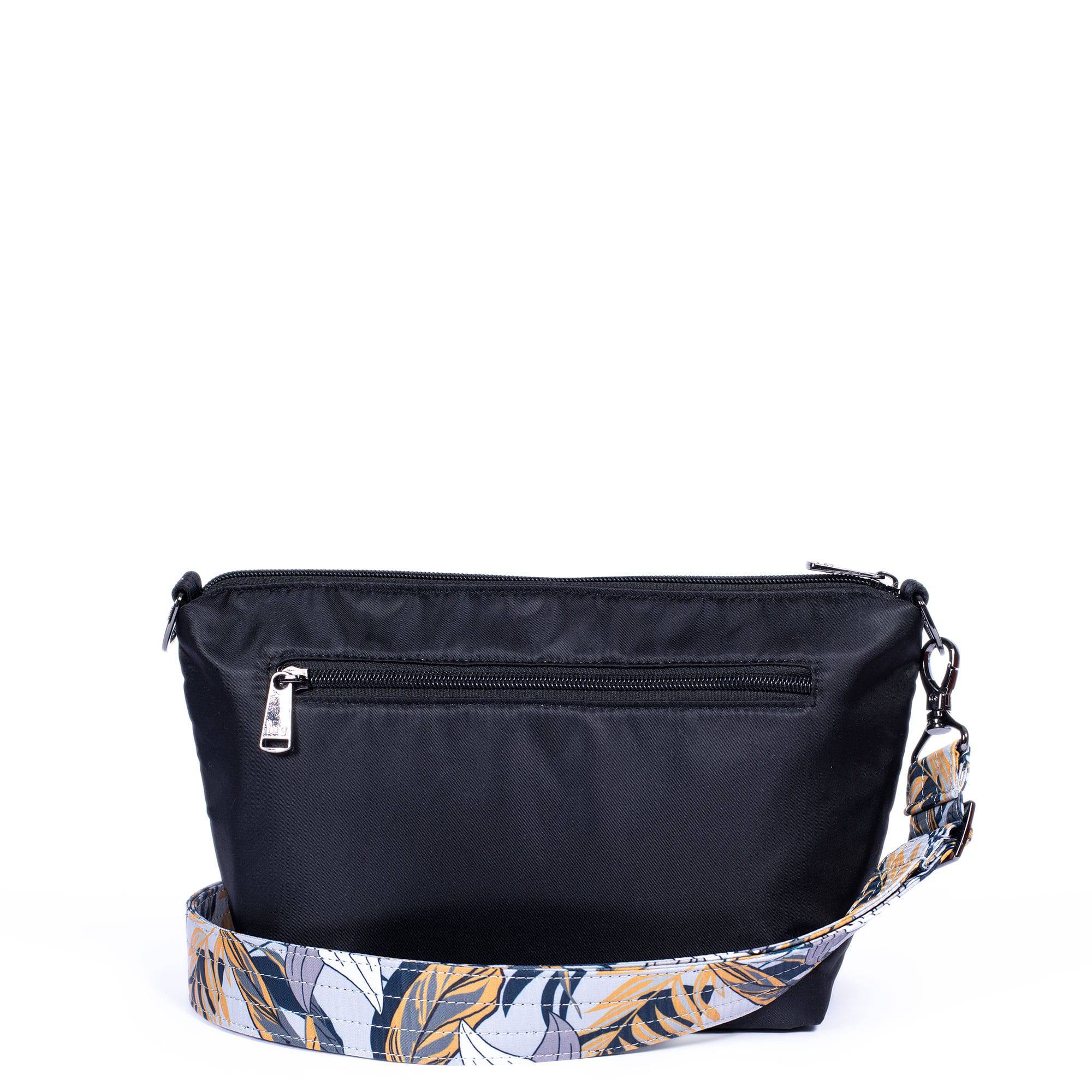 Flare Crossbody Bag - MIDNIGHT BLACK LILY GREY STRAP - Flare_BLACKLILYGREYSTRAP_04