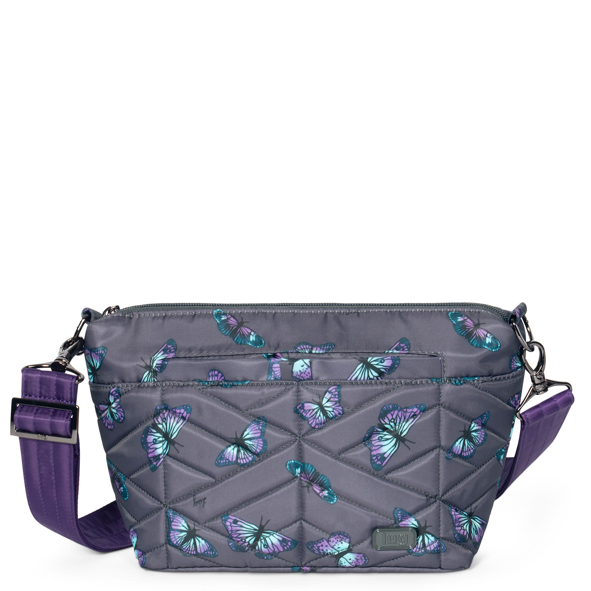 Flare Crossbody Bag - BUTTERFLY GREY CONCORD STRAP - Flare_Butterfley_Grey_01