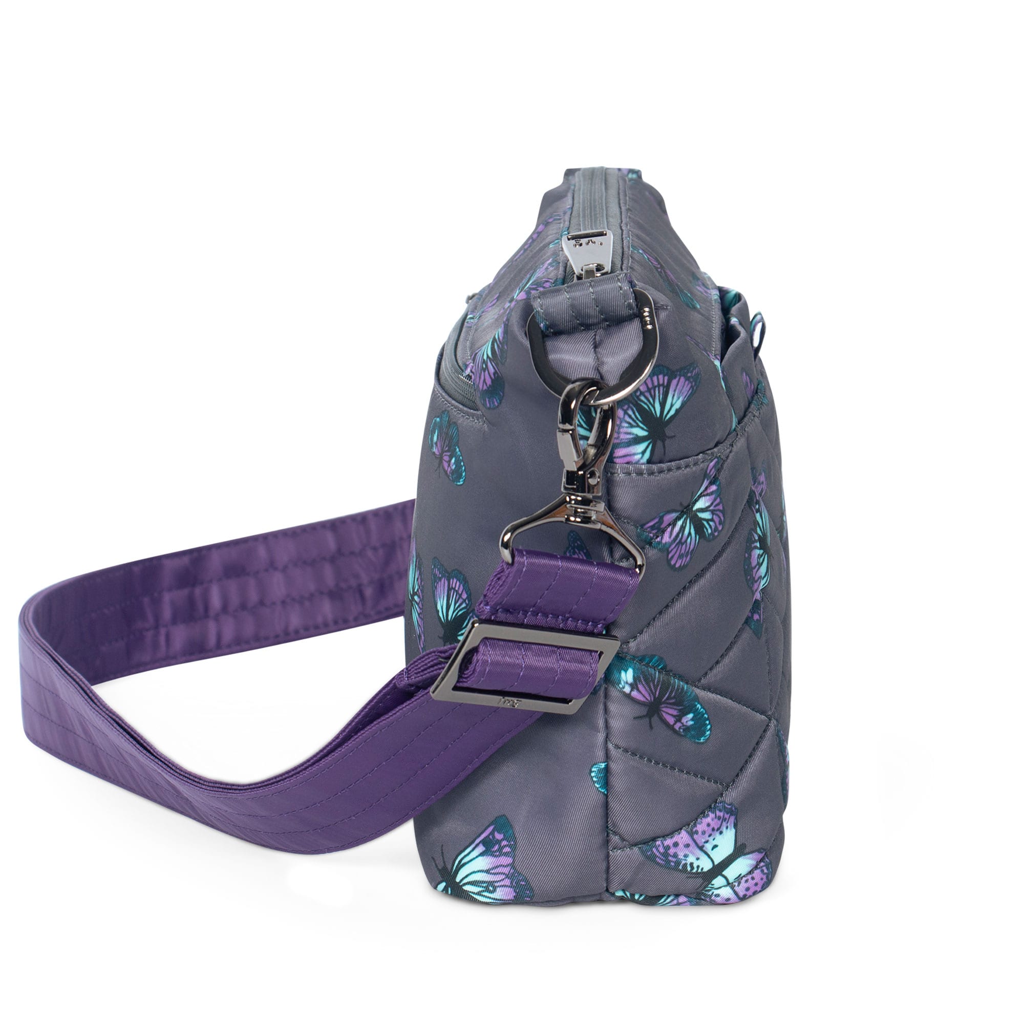 Flare Crossbody Bag - BUTTERFLY GREY CONCORD STRAP - Flare_Butterfley_Grey_03