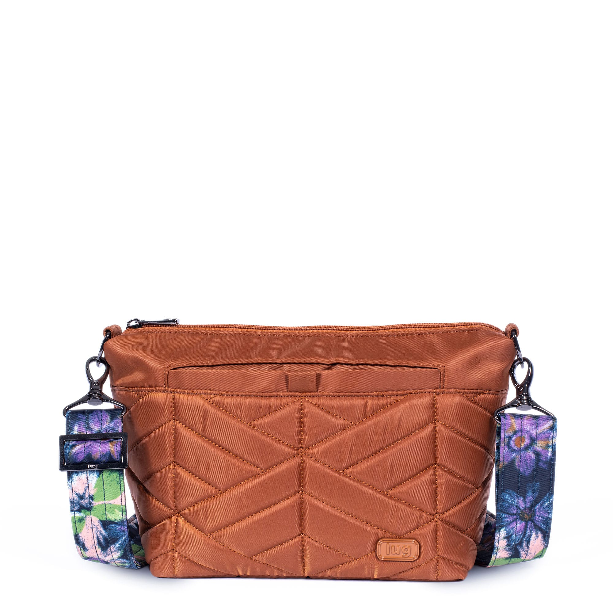 Flare Crossbody Bag - COPPER BROWN BLOOM NAVY STRAP - Flare_COPPERBROWNBLOOMNAVYSTRAP_01_b48fea56-6dcd-436e-9423-2e161b252ca9