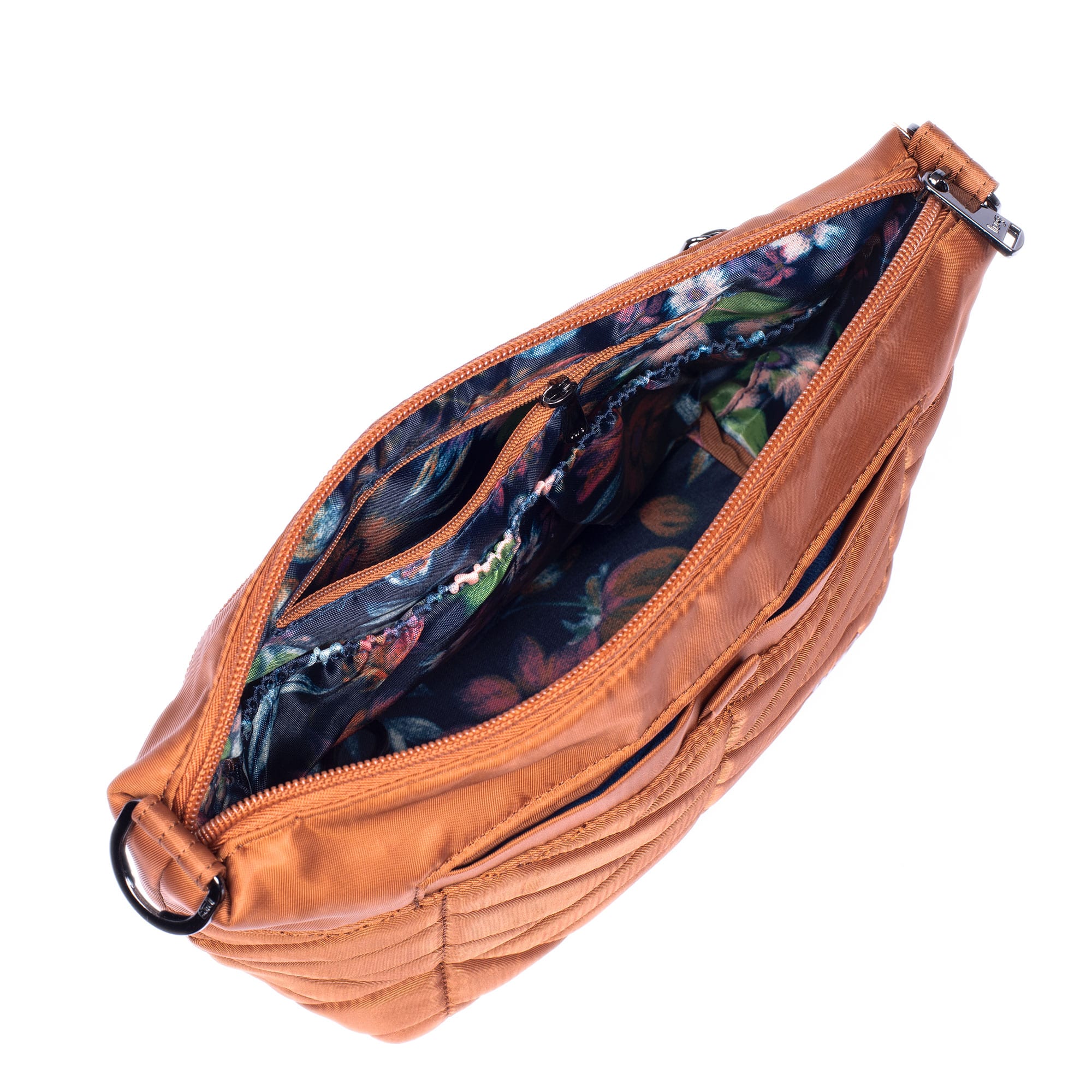 Flare Crossbody Bag - COPPER BROWN BLOOM NAVY STRAP - Flare_COPPERBROWNBLOOMNAVYSTRAP_05