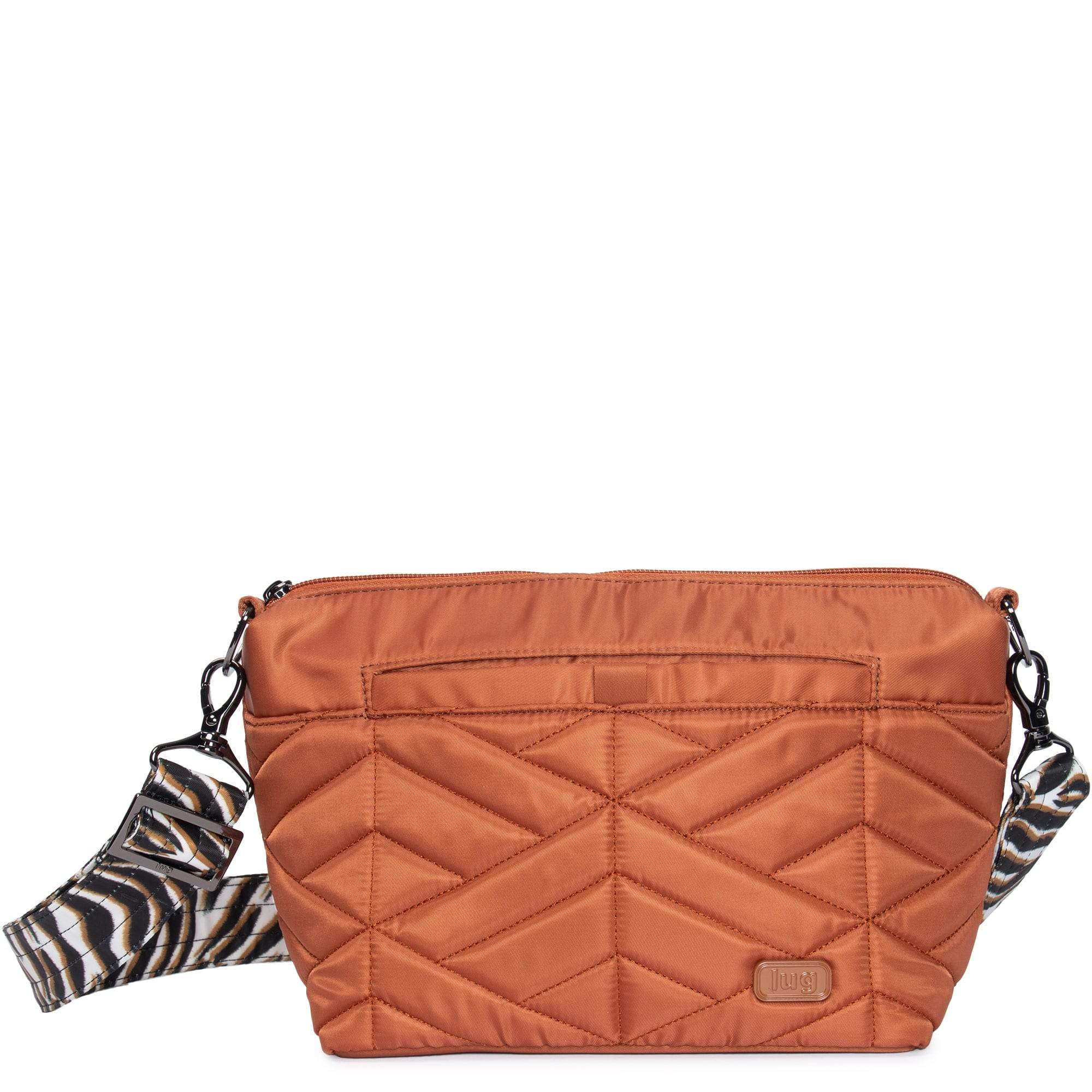 Flare Crossbody Bag - COPPER BROWN ZEBRA CREAM STRAP - Flare_CopperBrownZebraCreamStrap_01_178678dc-c6c9-4032-b98b-5c660ba37550