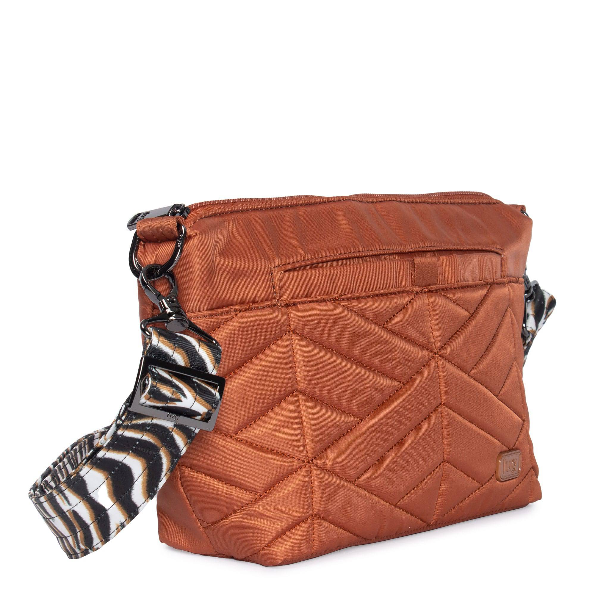 Flare Crossbody Bag - COPPER BROWN ZEBRA CREAM STRAP - Flare_CopperBrownZebraCreamStrap_02