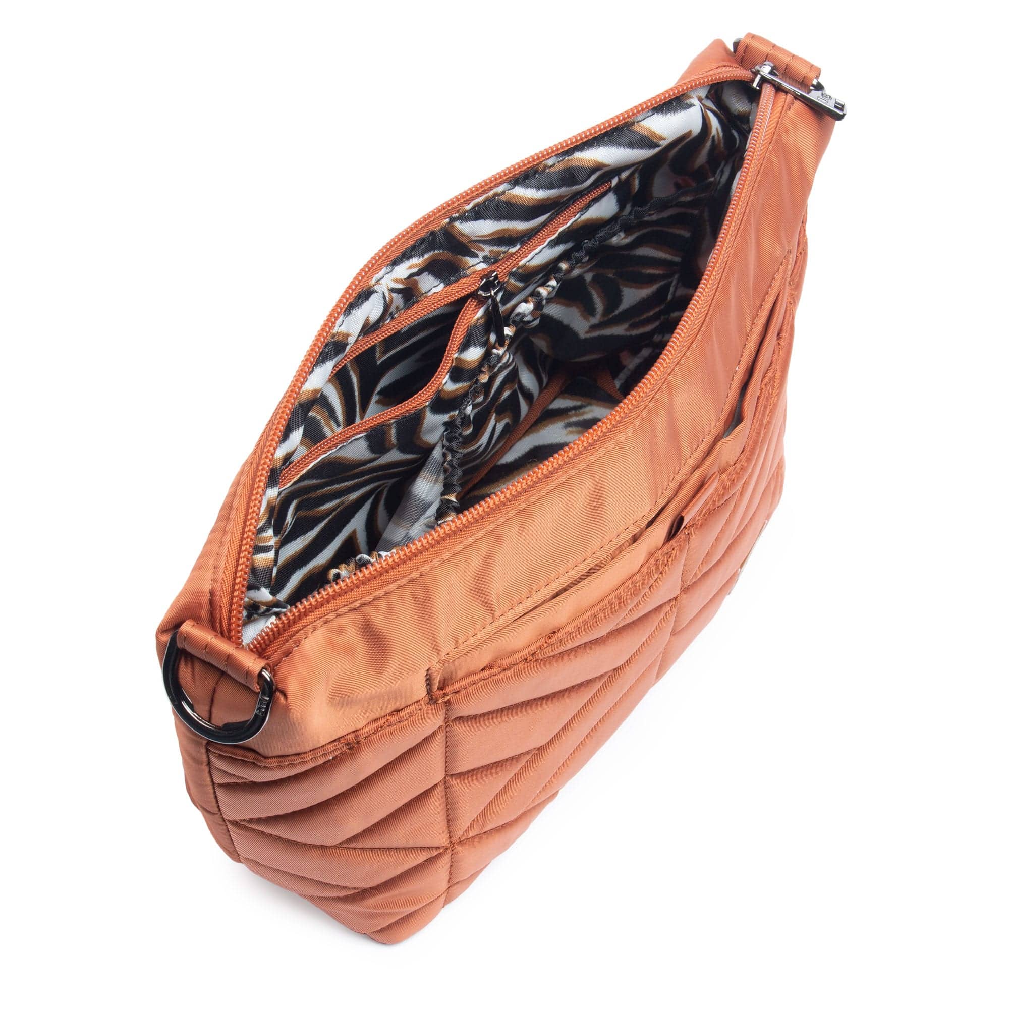 Flare Crossbody Bag - COPPER BROWN ZEBRA CREAM STRAP - Flare_CopperBrownZebraCreamStrap_05