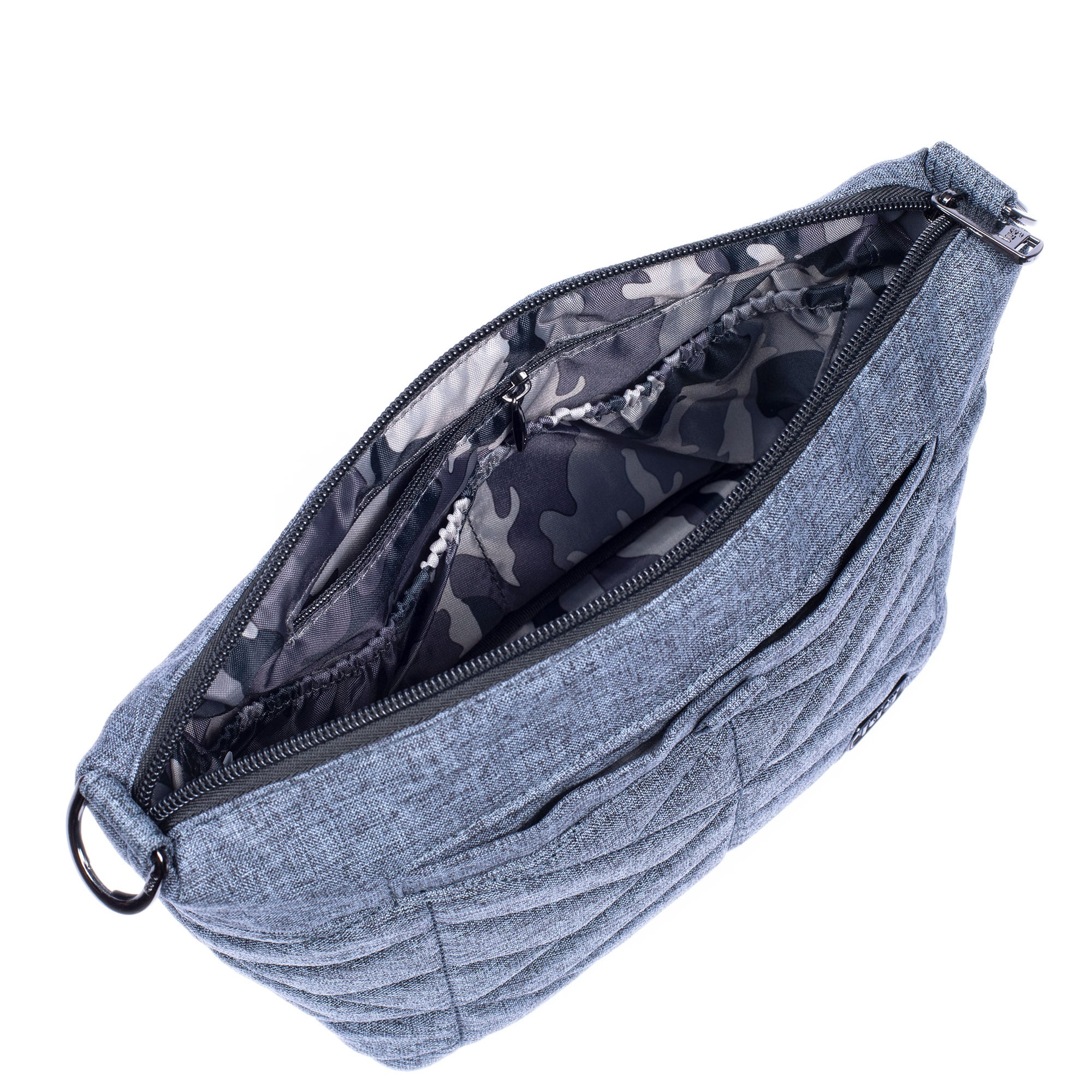 Flare Crossbody Bag - HEATHER GREY CAMO MIDNIGHT STRAP - Flare_HEATHERGREYCAMOMIDNIGHTSTRAP_05