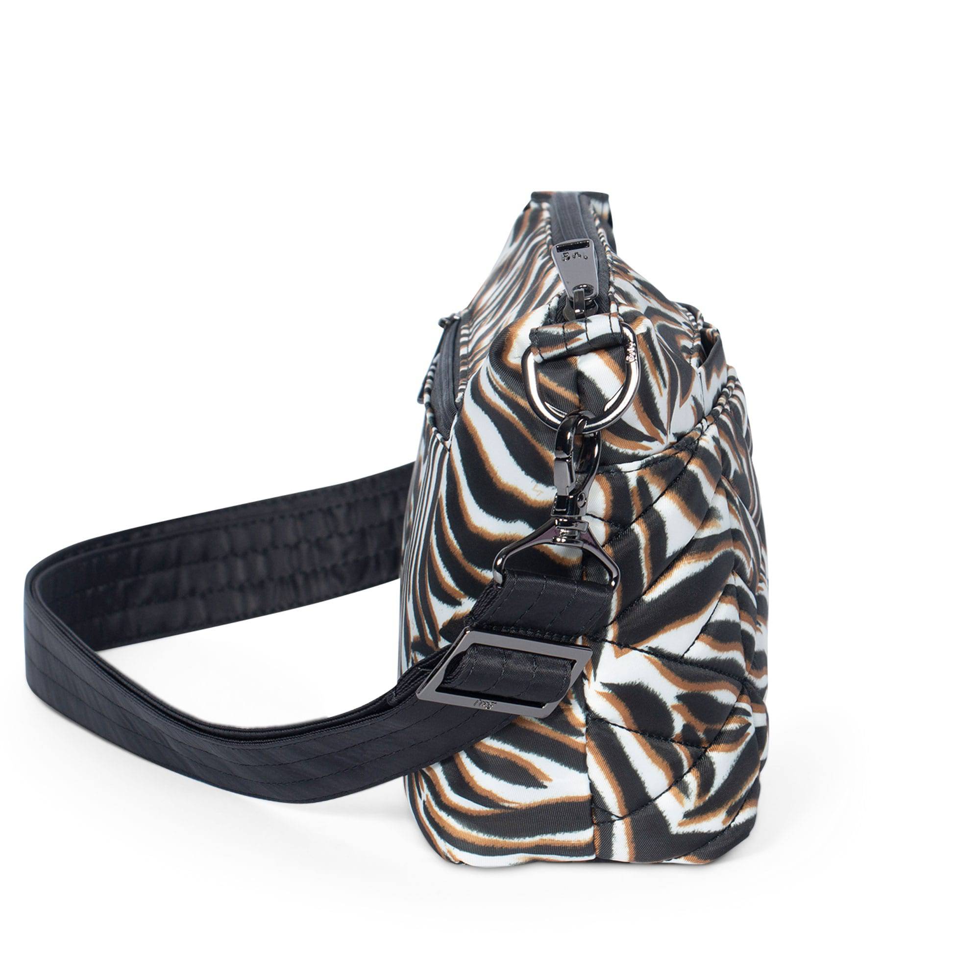 Flare Crossbody Bag - ZEBRA SAND BLACK STRAP - Flare_ZebraSand_BlackStrap__03
