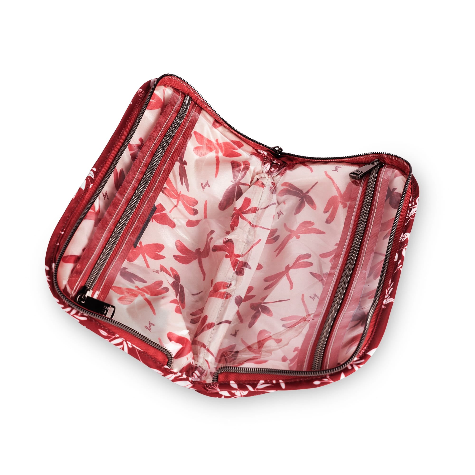 Flash Cosmetic Case - FLOURISH RED - FlashCosmeticCase_FlourishRed_05