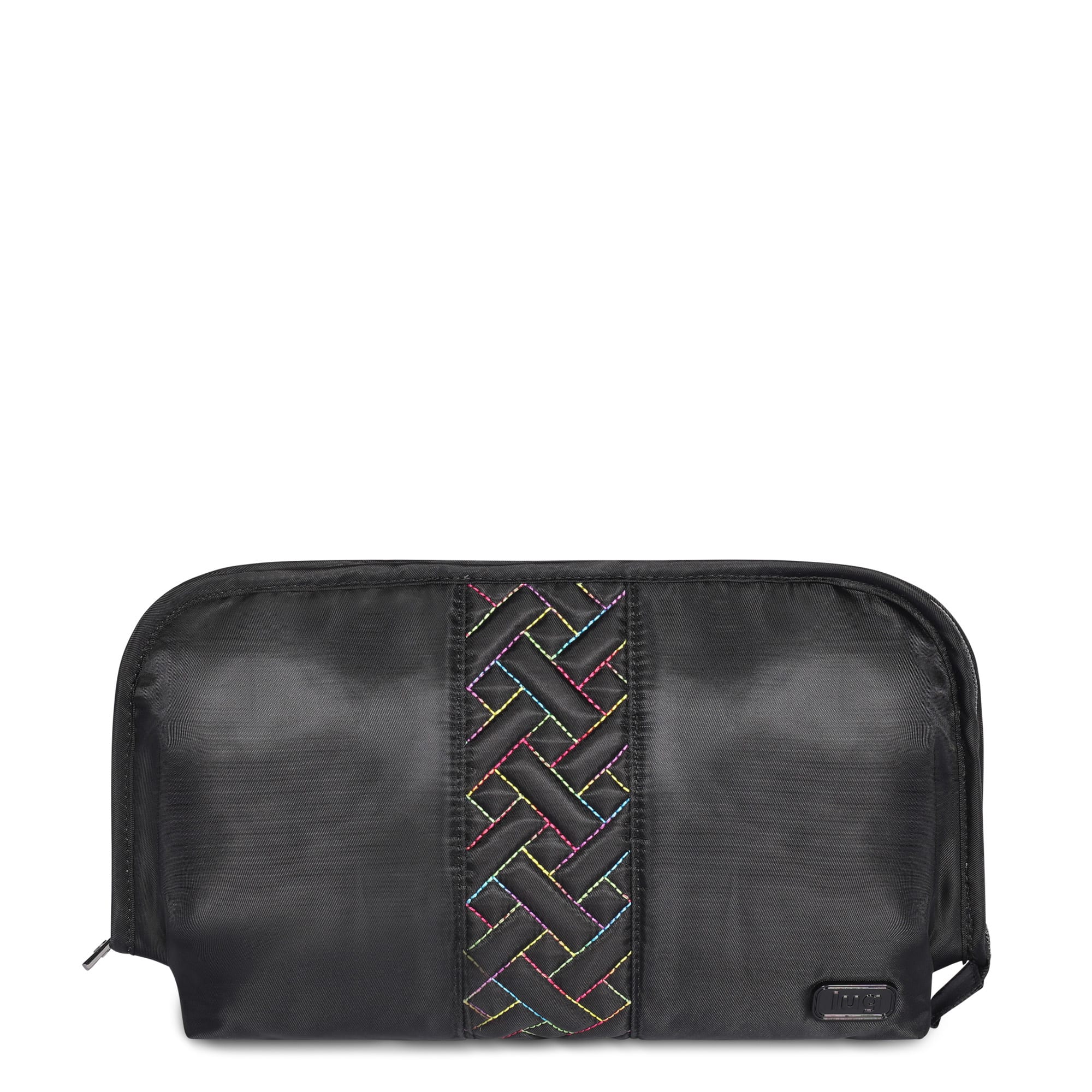 Flash Cosmetic Case - BLACK RAINBOW STITCH - Flash_BlackRainbowStitch_01