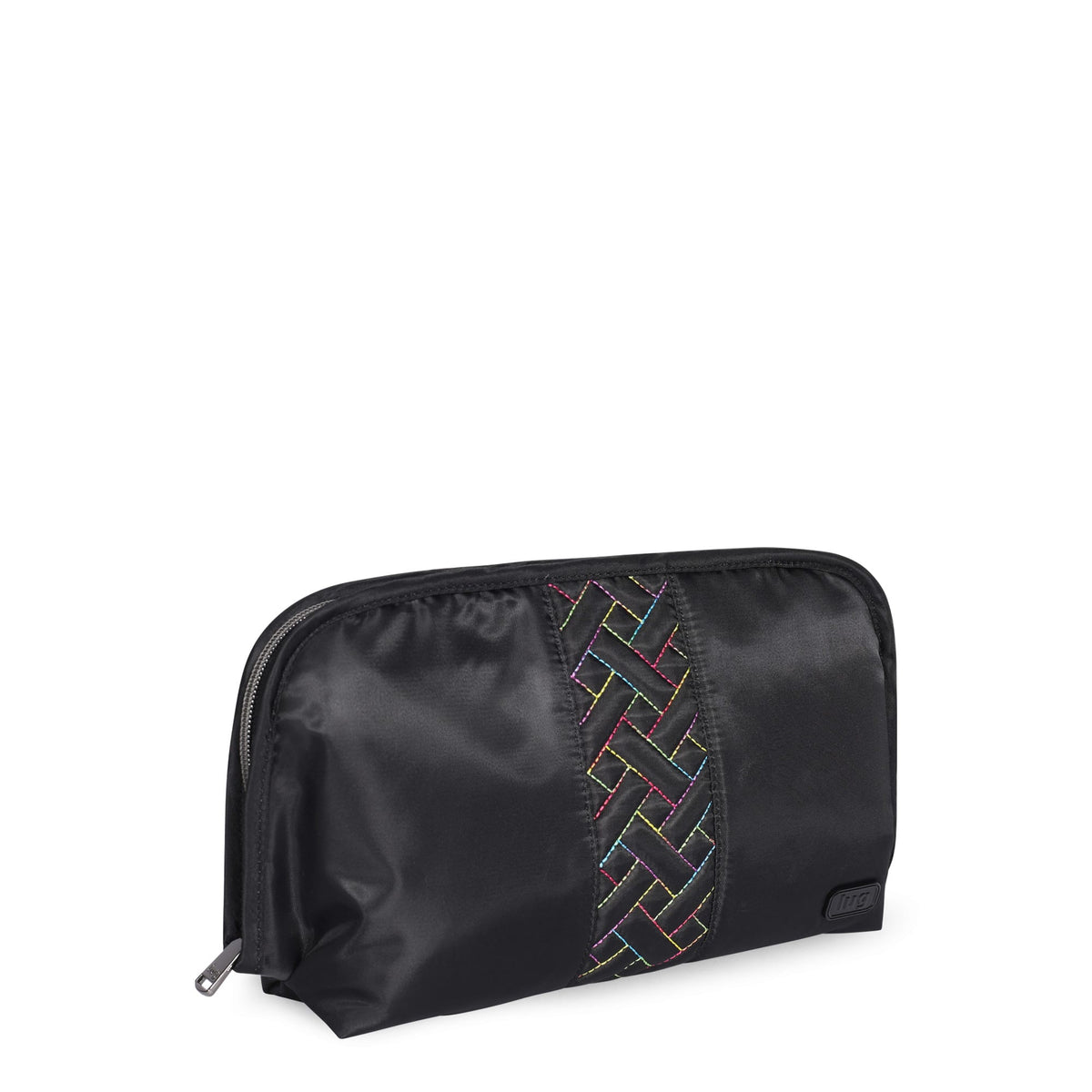 Flash Cosmetic Case - BLACK RAINBOW STITCH - Flash_BlackRainbowStitch_02