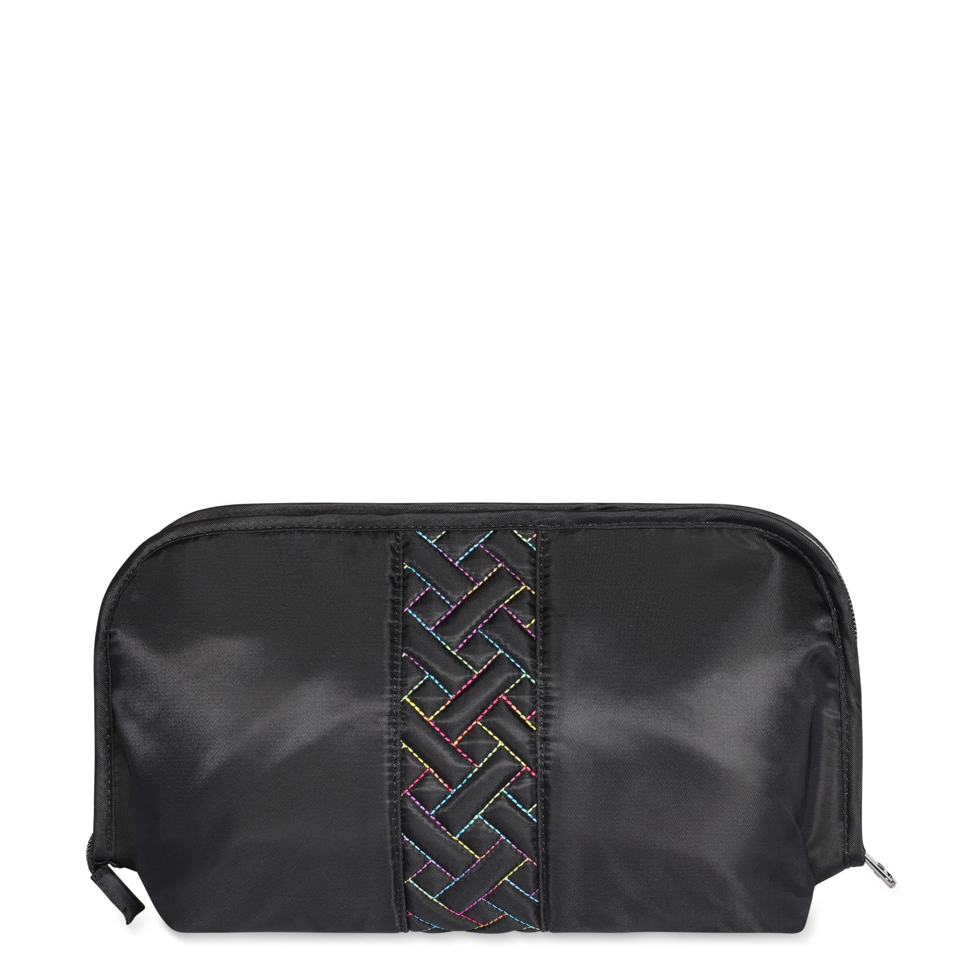 Flash Cosmetic Case - BLACK RAINBOW STITCH - Flash_BlackRainbowStitch_04