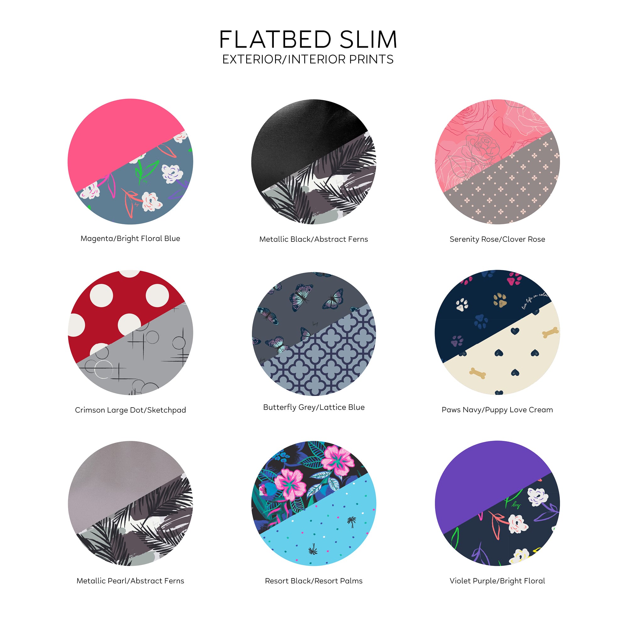 Flatbed Slim Cosmetic Case - - FlatbedSlim_QVC_Swatches