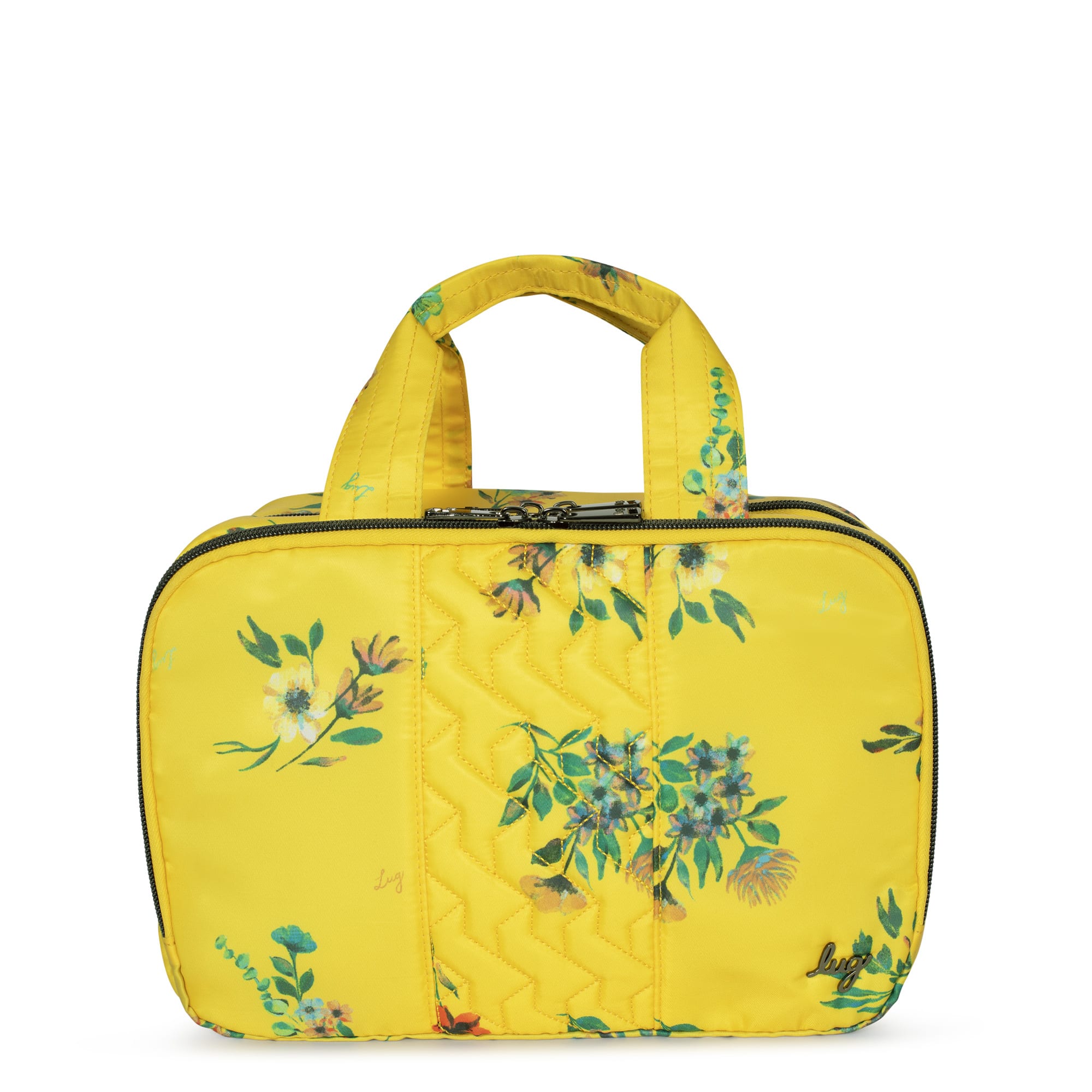Flatbed Deluxe Cosmetic Case - BOUQUET YELLOW - Flatbed_BouquetYellow_01