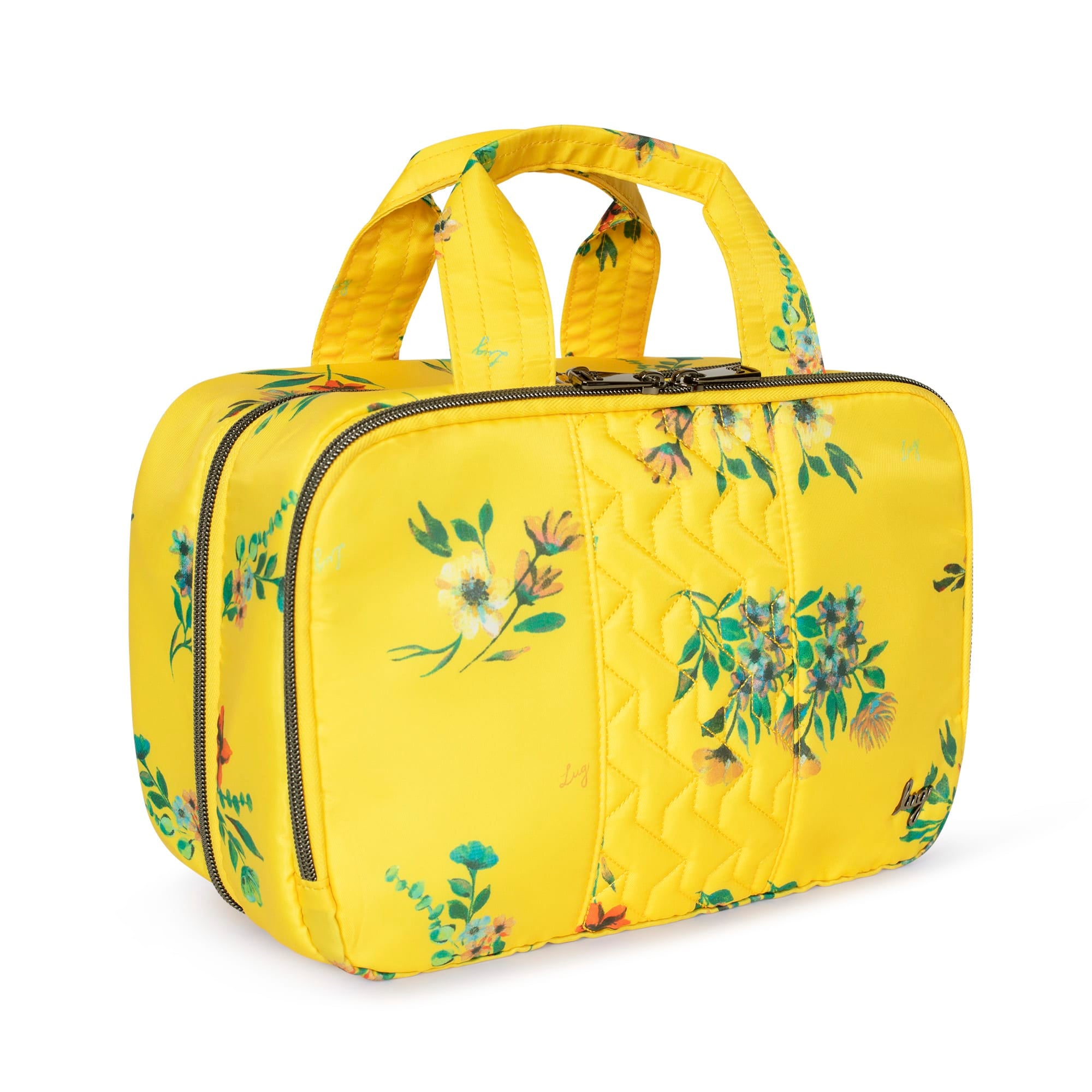 Flatbed Deluxe Cosmetic Case - BOUQUET YELLOW - Flatbed_BouquetYellow_02