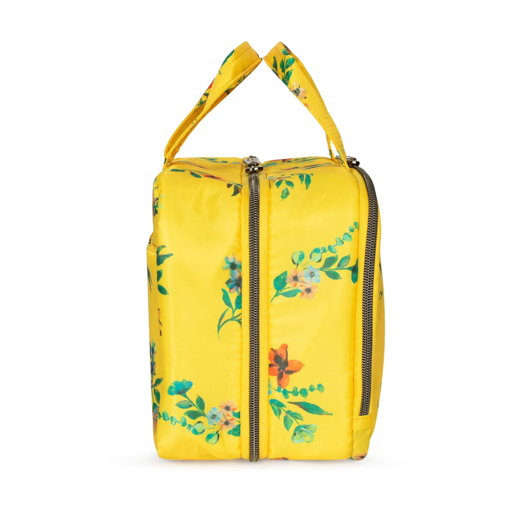 Flatbed Deluxe Cosmetic Case - BOUQUET YELLOW - Flatbed_BouquetYellow_03