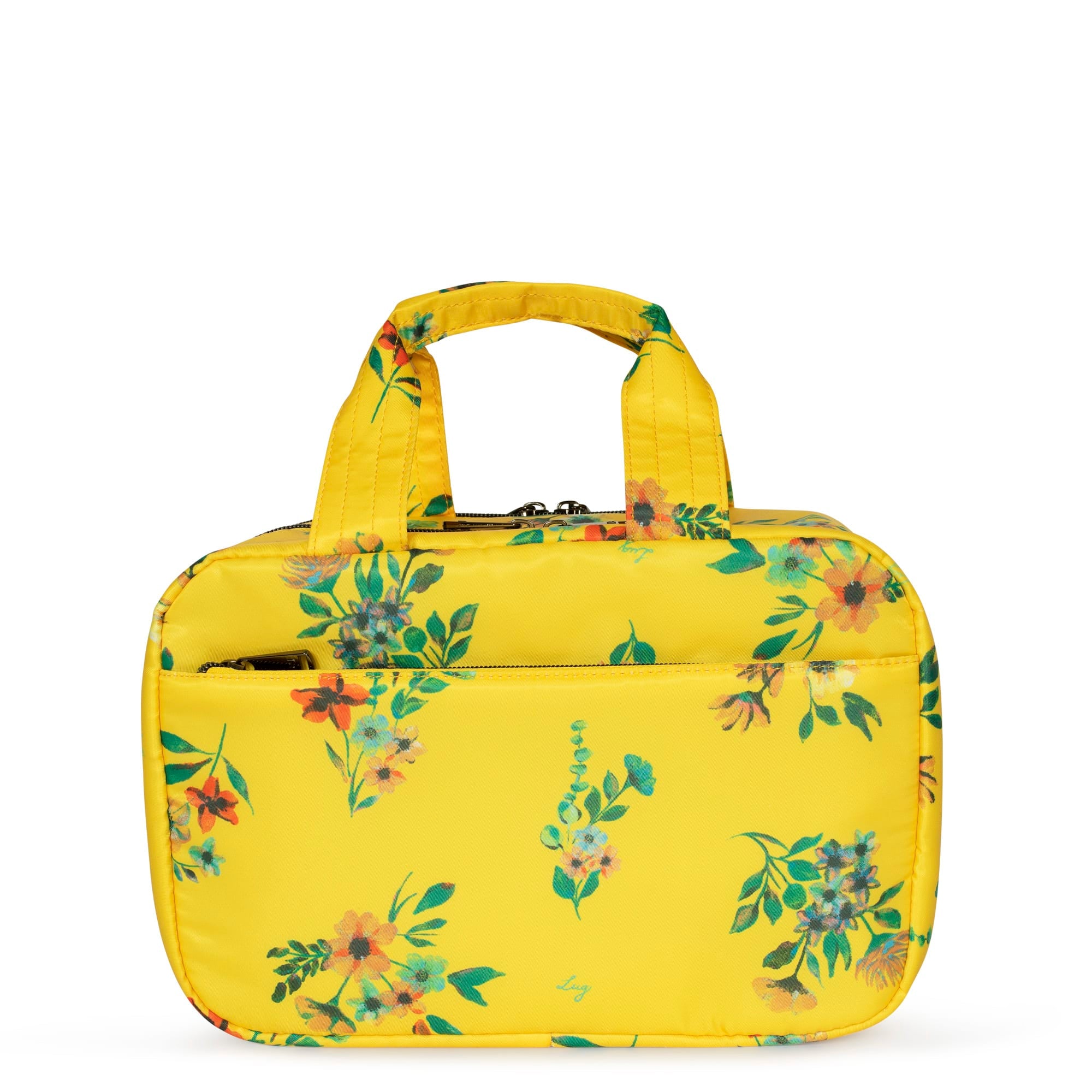 Flatbed Deluxe Cosmetic Case - BOUQUET YELLOW - Flatbed_BouquetYellow_04
