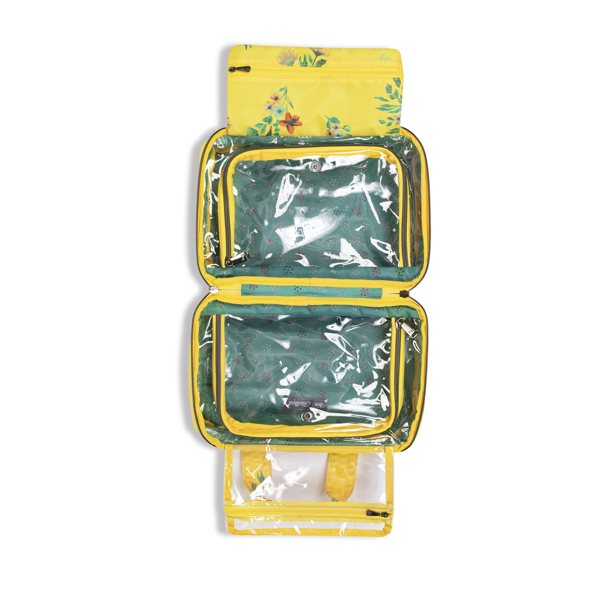 Flatbed Deluxe Cosmetic Case - BOUQUET YELLOW - Flatbed_BouquetYellow_05_01