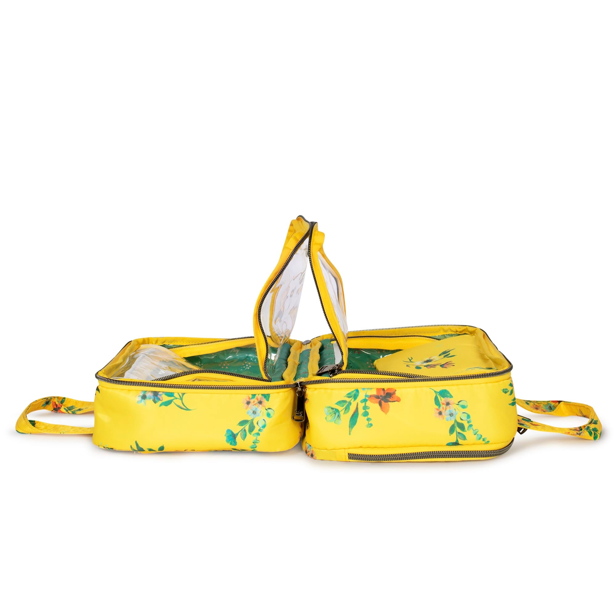 Flatbed Deluxe Cosmetic Case - BOUQUET YELLOW - Flatbed_BouquetYellow_05_02