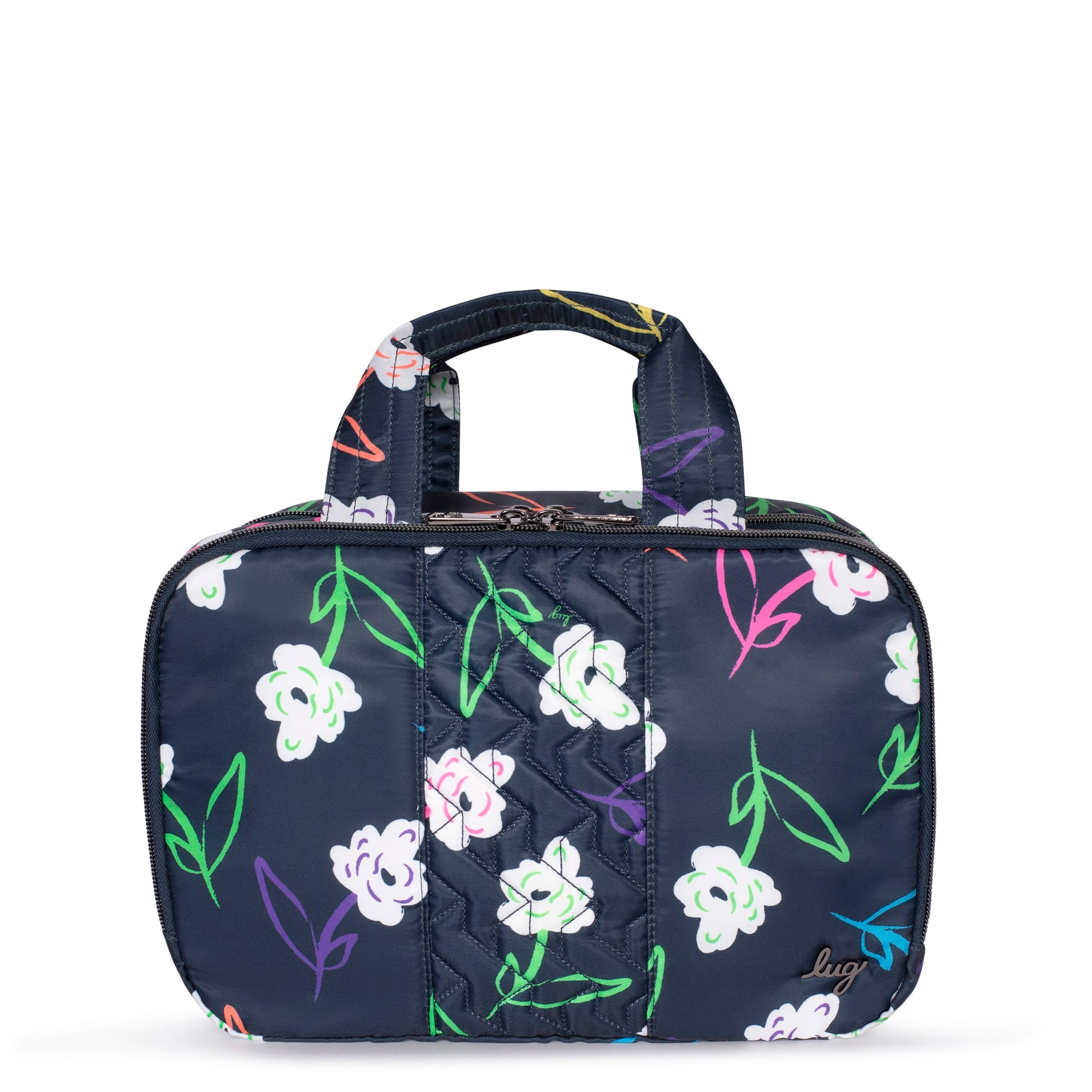 Flatbed Deluxe Cosmetic Case - BRIGHT FLORAL - Flatbed_BrightFloral_01