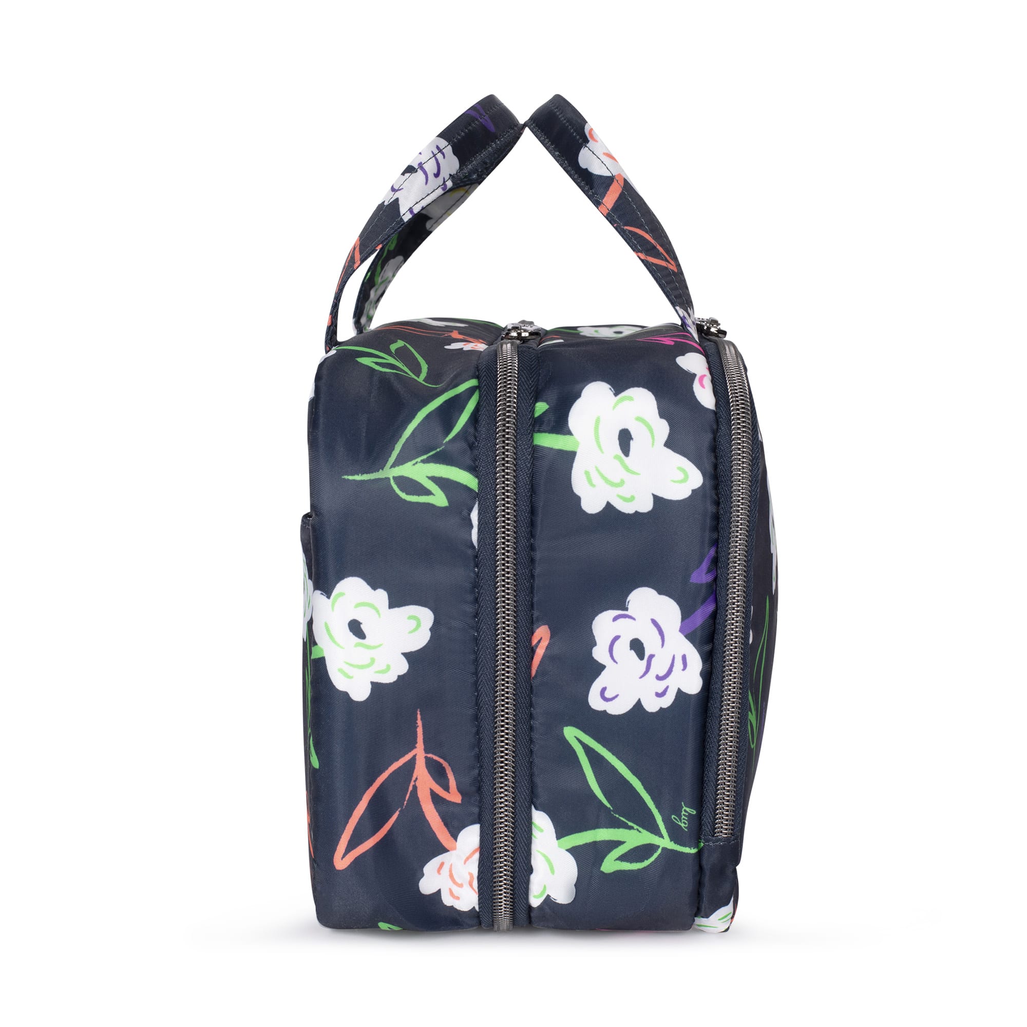Flatbed Deluxe Cosmetic Case - BRIGHT FLORAL - Flatbed_BrightFloral_03