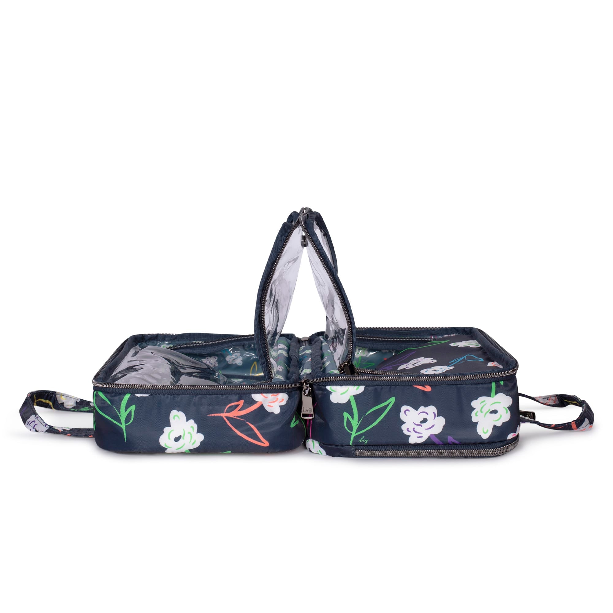Flatbed Deluxe Cosmetic Case - BRIGHT FLORAL - Flatbed_BrightFloral_05_02