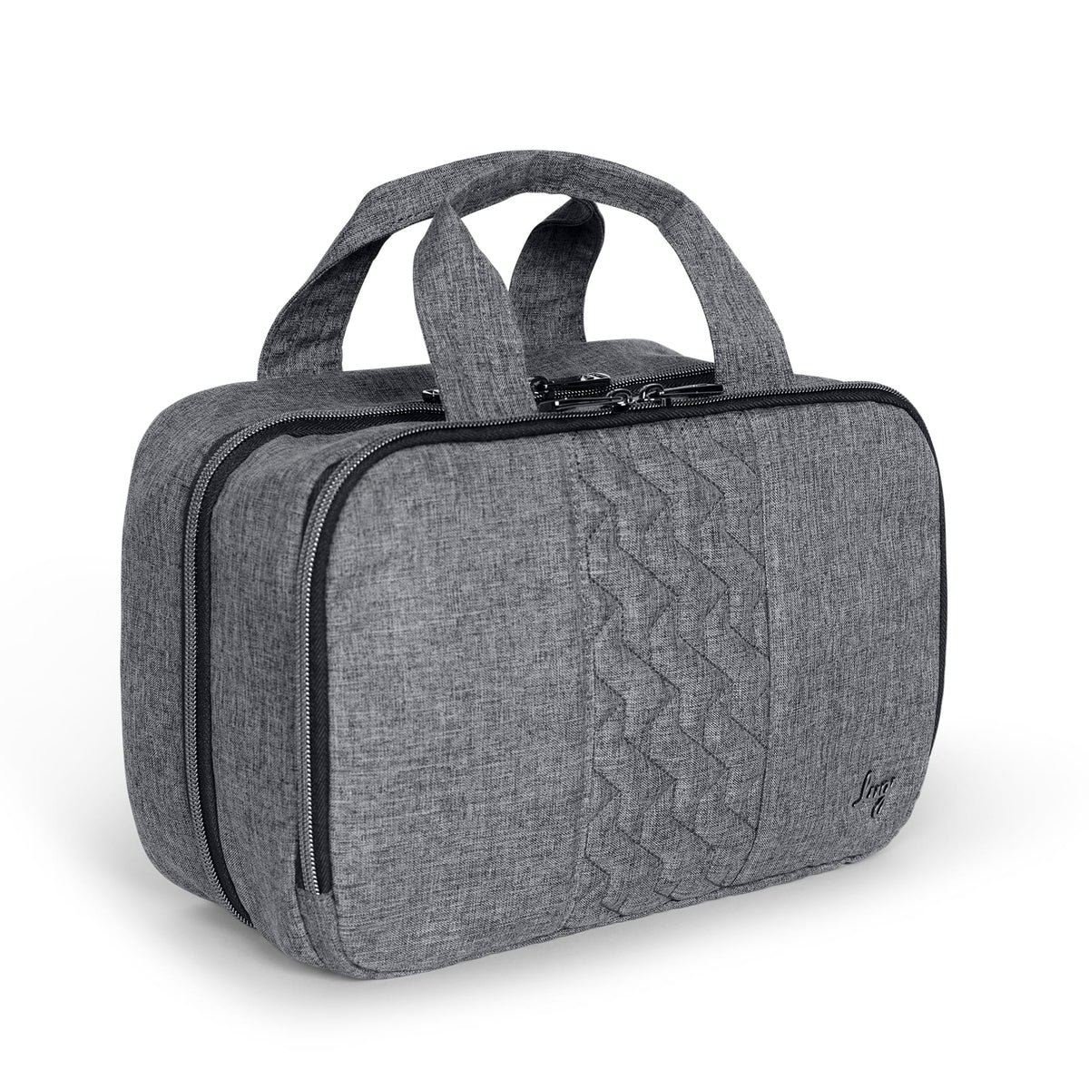 Flatbed Deluxe Cosmetic Case - HEATHER GREY - Flatbed_HeatherGrey_02