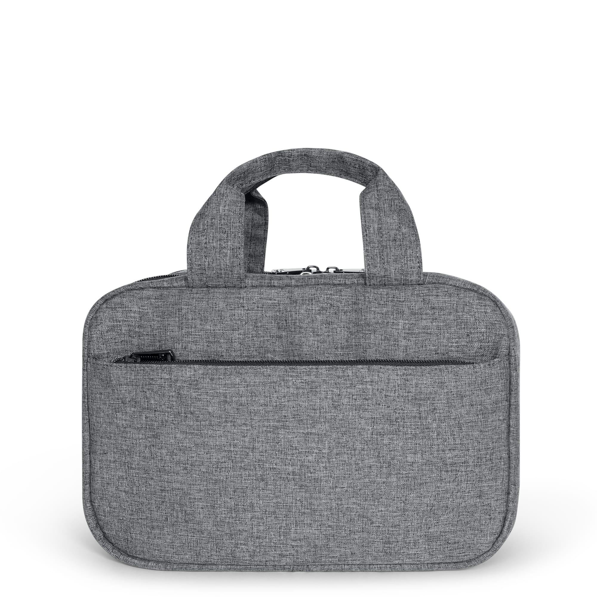 Flatbed Deluxe Cosmetic Case - HEATHER GREY - Flatbed_HeatherGrey_04