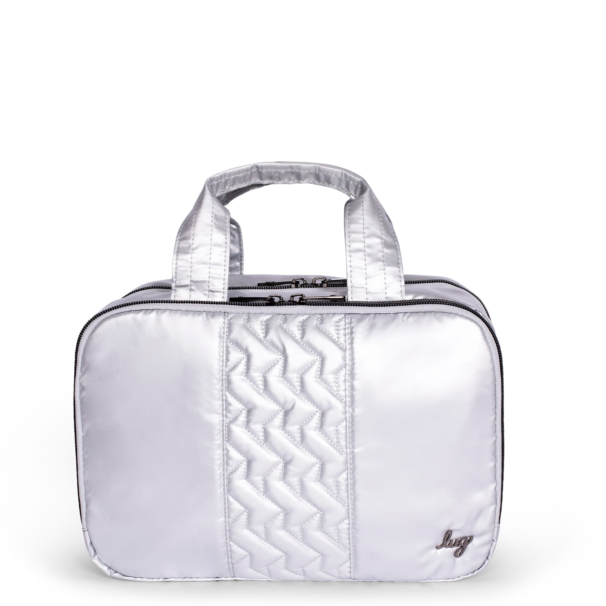 Flatbed Deluxe Cosmetic Case - METALLIC SILVER - Flatbed_MetallicSilver_01