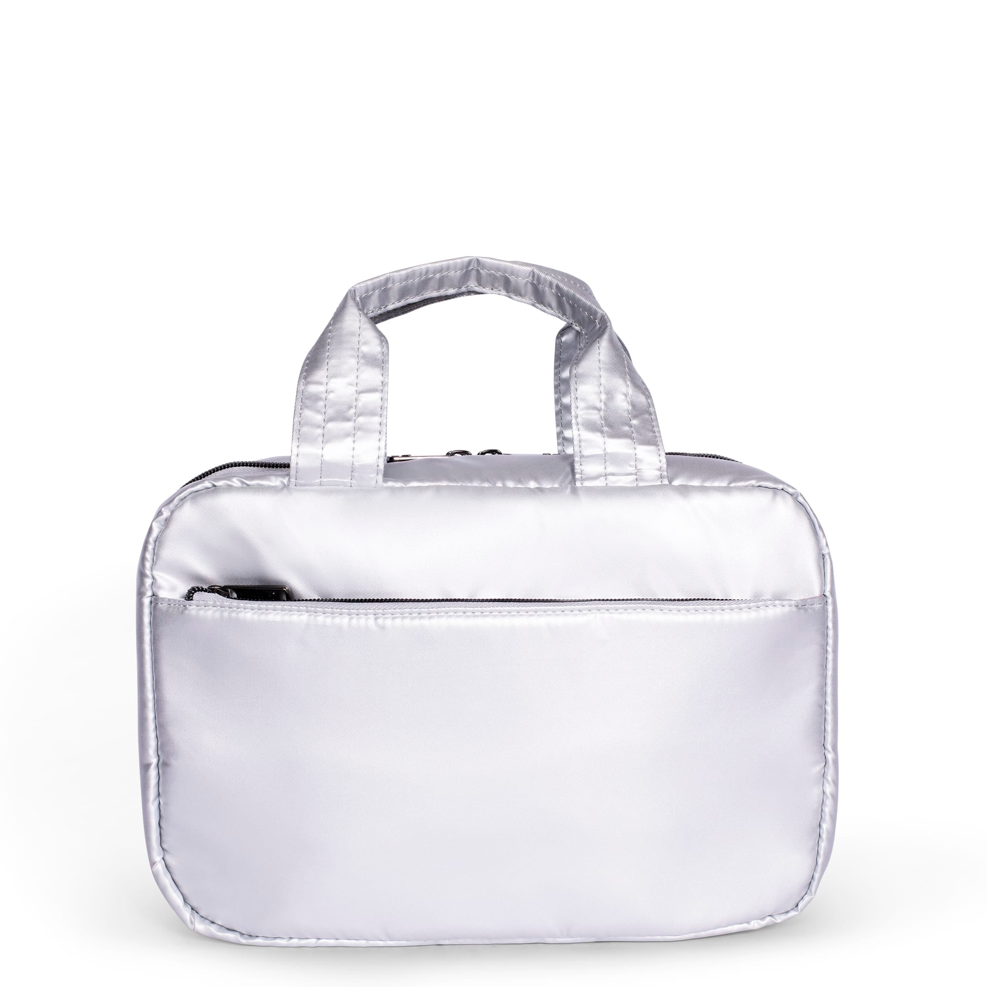 Flatbed Deluxe Cosmetic Case - METALLIC SILVER - Flatbed_MetallicSilver_04