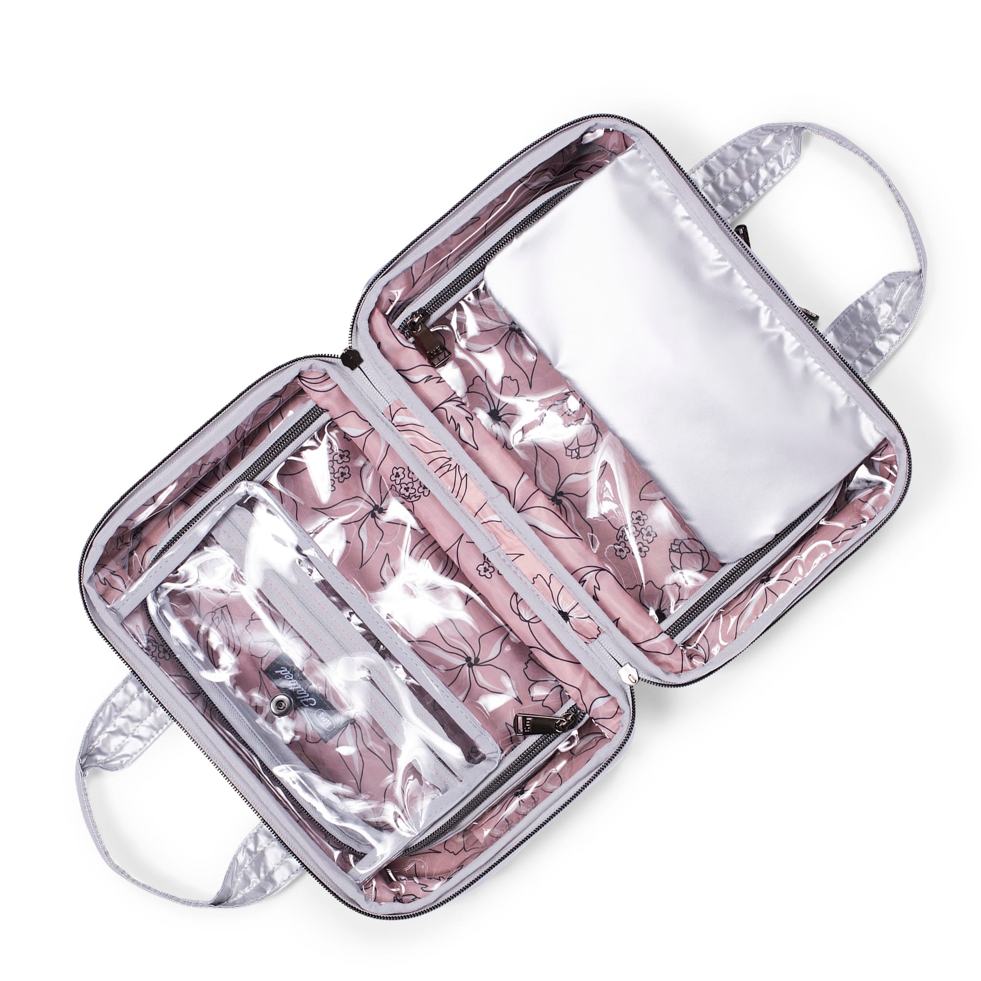 Flatbed Deluxe Cosmetic Case - METALLIC SILVER - Flatbed_MetallicSilver_05_01